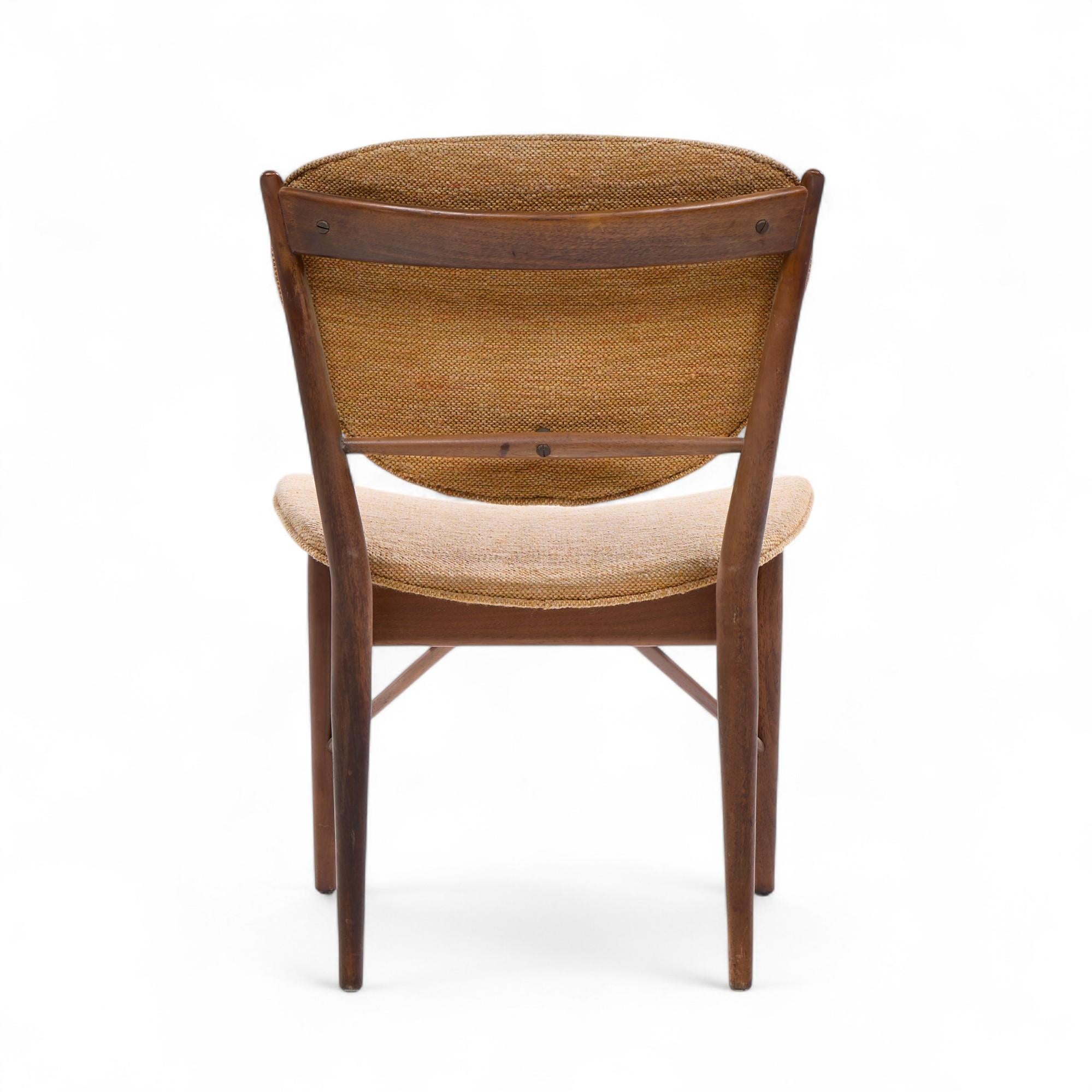Finn Juhl for Baker Model 51 Mid Century Walnut Dining Chairs - Set of 4 For Sale 2