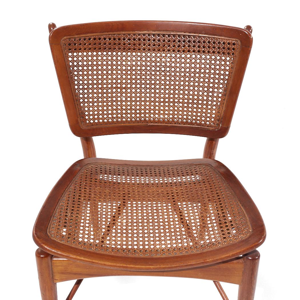 Finn Juhl for Baker Model NV 51/403 Teak and Cane Dining Chairs - Set of 8 For Sale 4