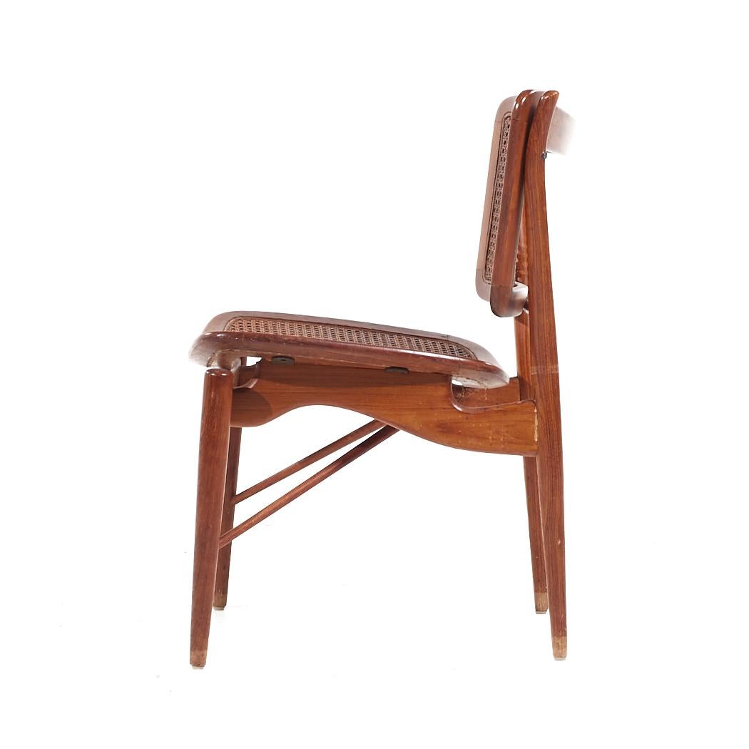 Finn Juhl for Baker Model NV 51/403 Teak and Cane Dining Chairs - Set of 8 For Sale 3