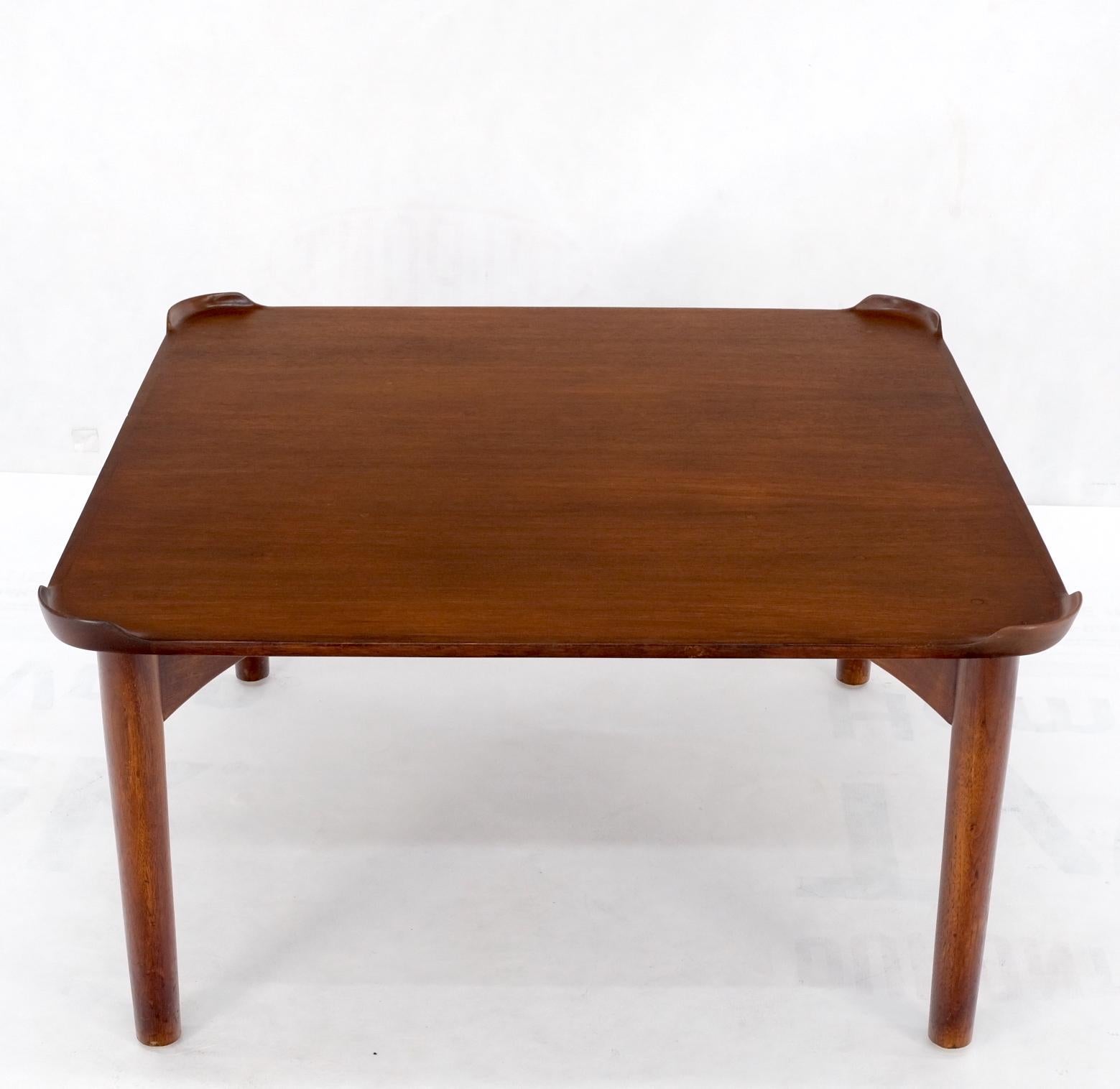 Finn Juhl for Baker Square Walnut Mid-Century Modern Coffee Table For Sale 5