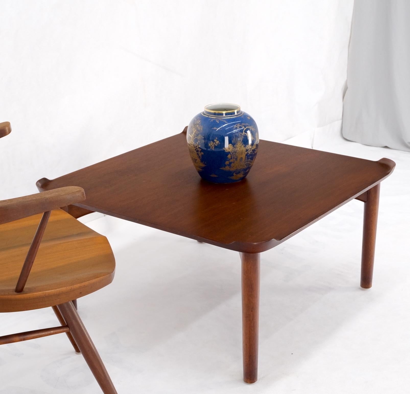 Finn Juhl for Baker Square Walnut Mid-Century Modern Coffee Table For Sale 9
