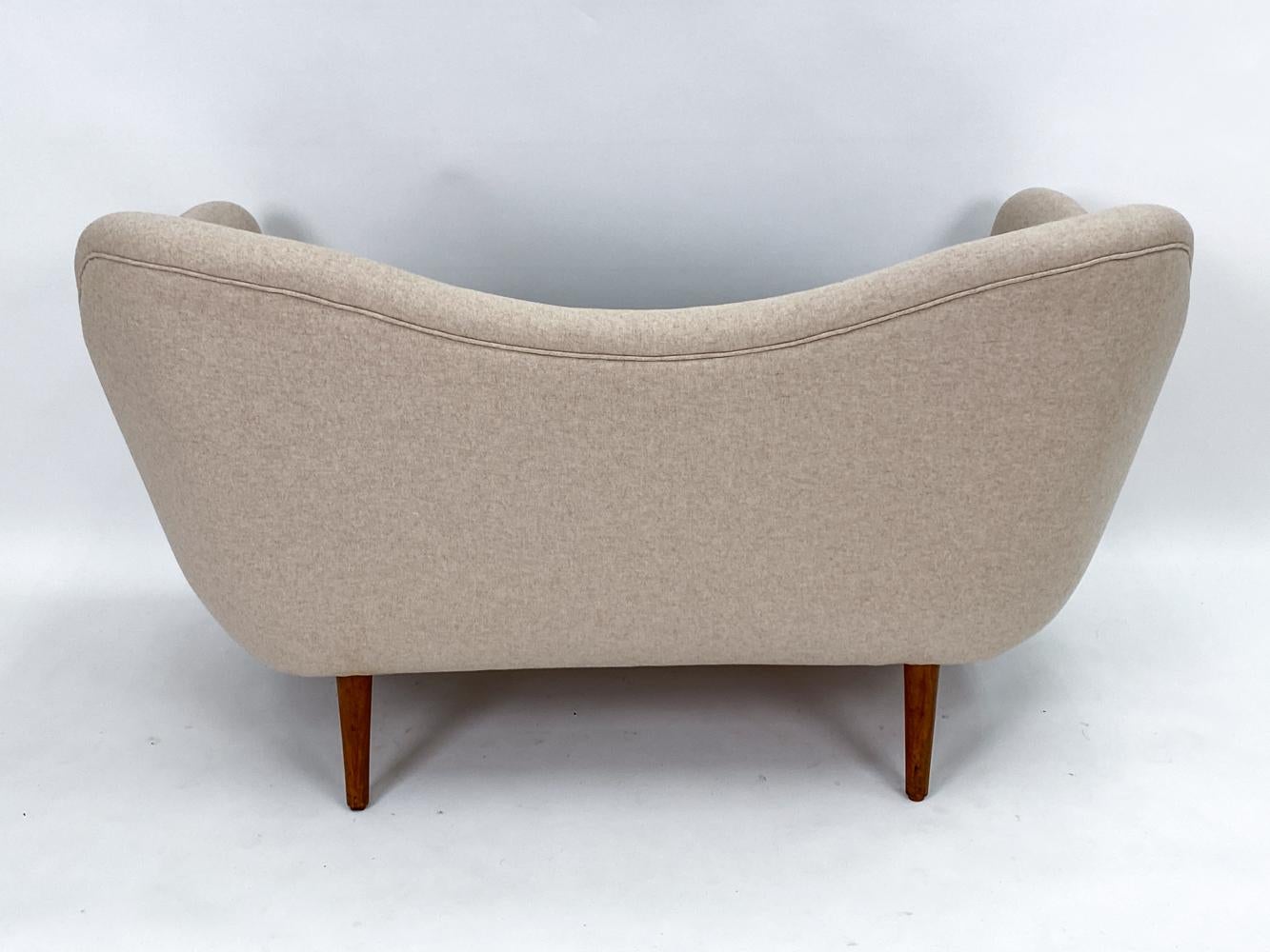 Wool Finn Juhl for Bovirke Model Bo46 Danish Mid-Century Sofa