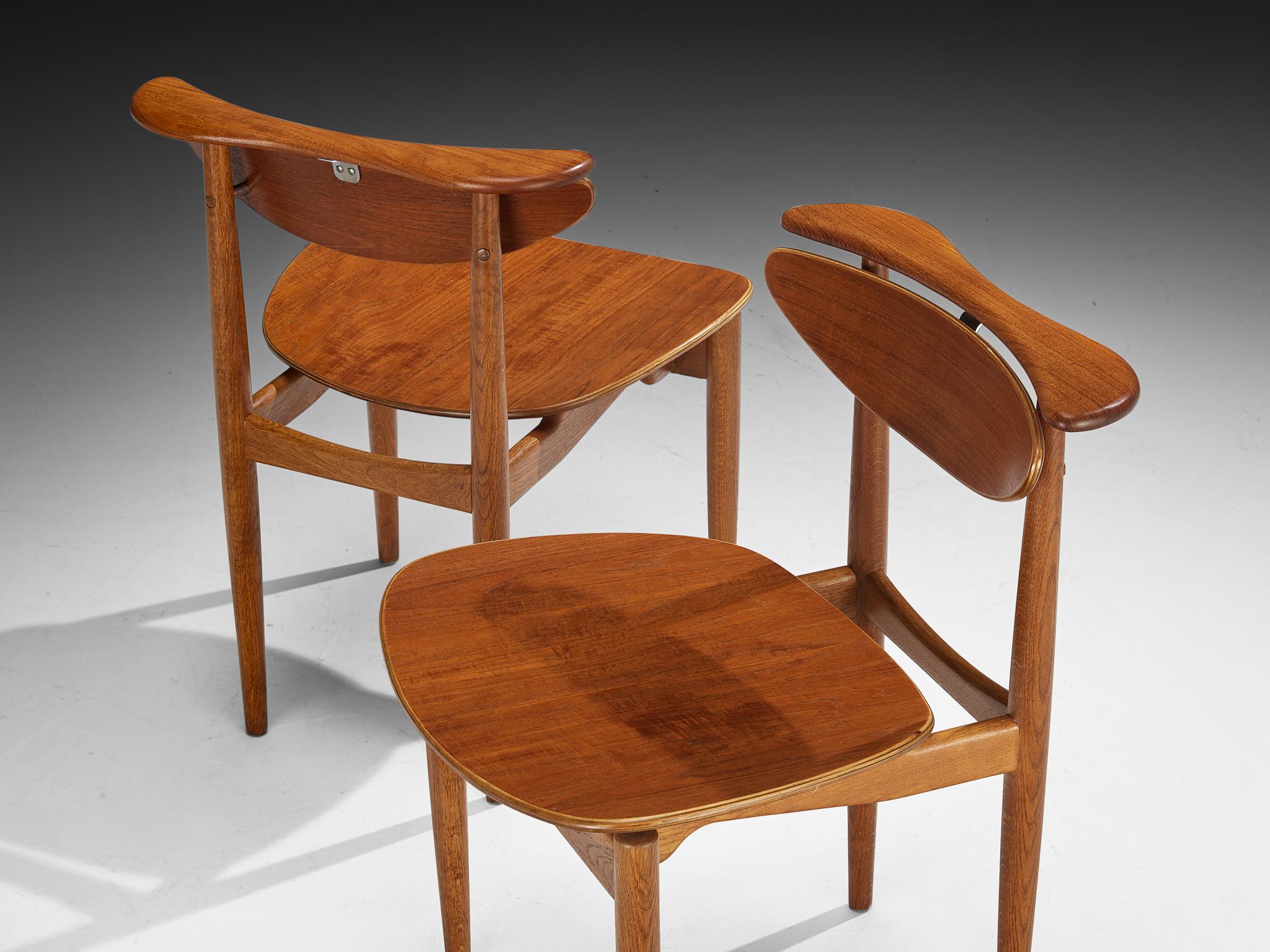 Métal Finn Juhl pour Bovirke « Reading Chairs » en teck en vente