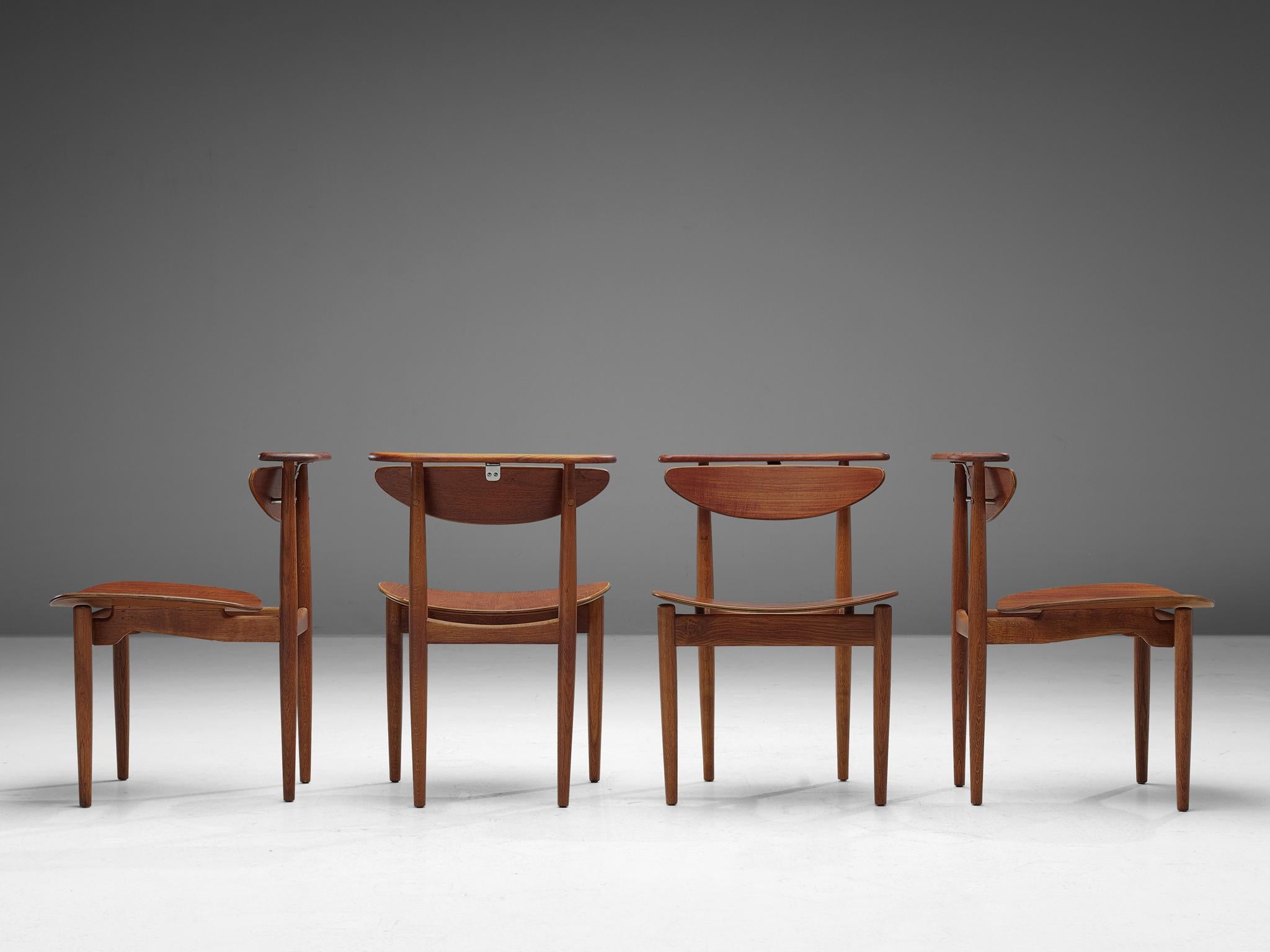 Mid-Century Modern Finn Juhl for Bovirke Set of Four 'Reading Chairs'