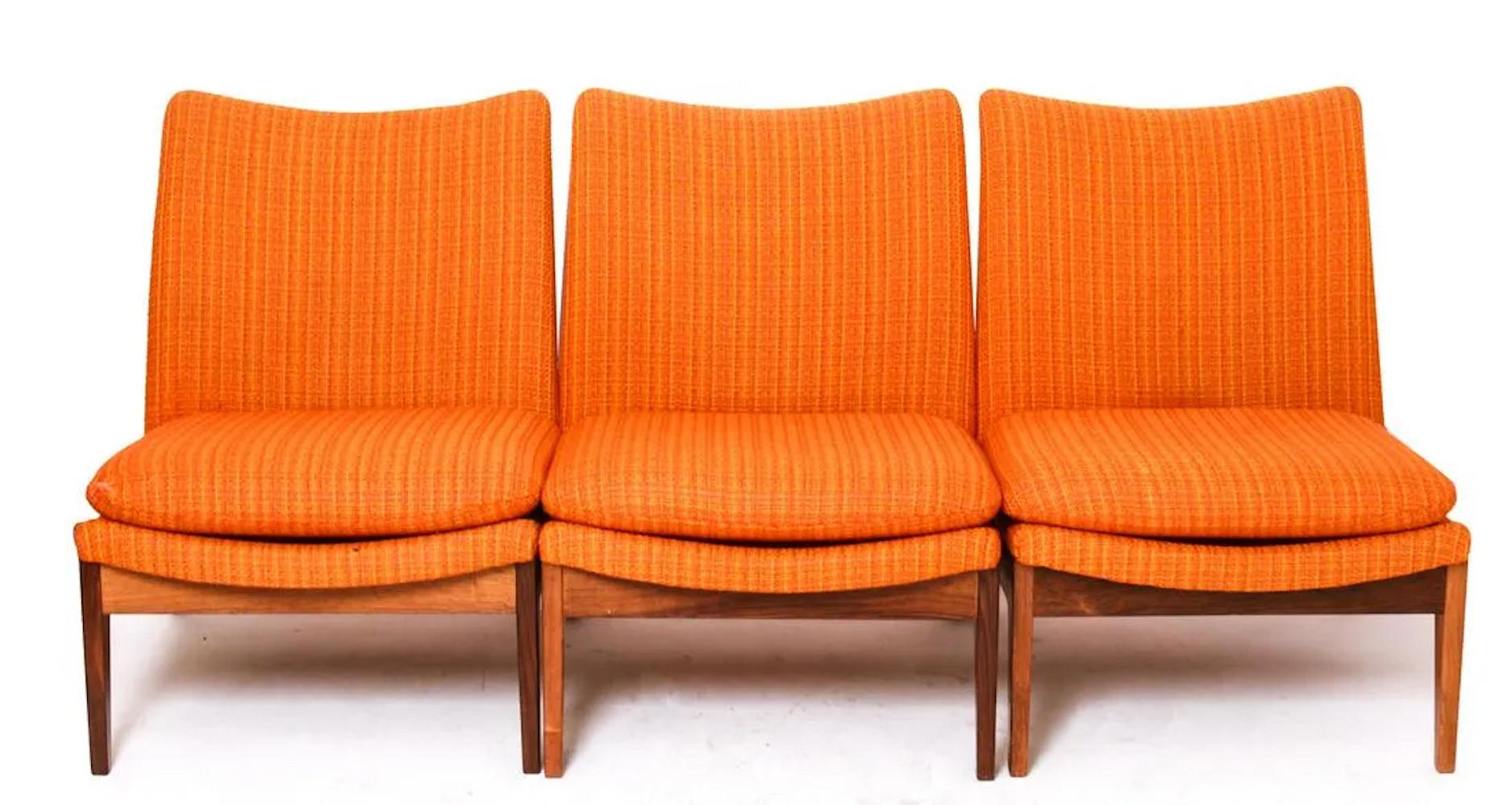 Scandinavian Modern Finn Juhl for Cado Modular Sofa Lounge Armchairs 1950s, Danish Modern For Sale