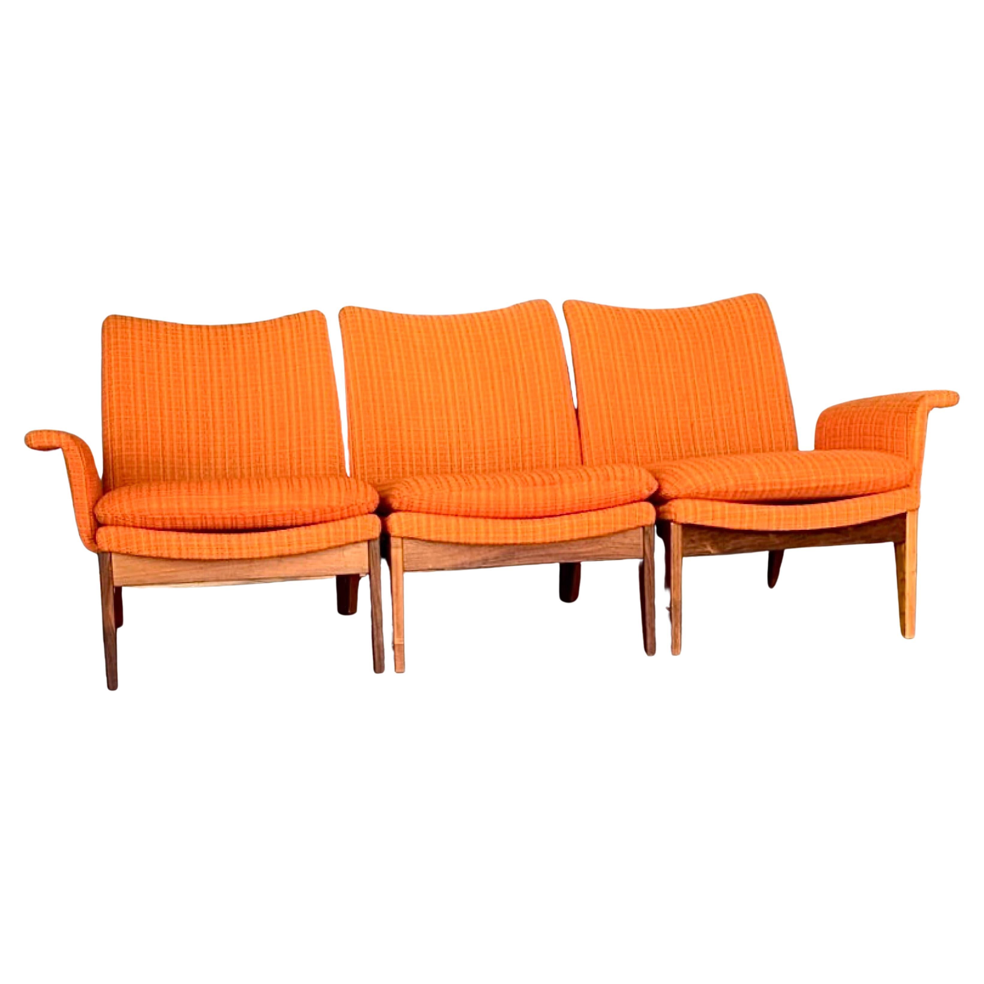 Finn Juhl for Cado Modular Sofa Lounge Armchairs 1950s, Danish Modern For Sale