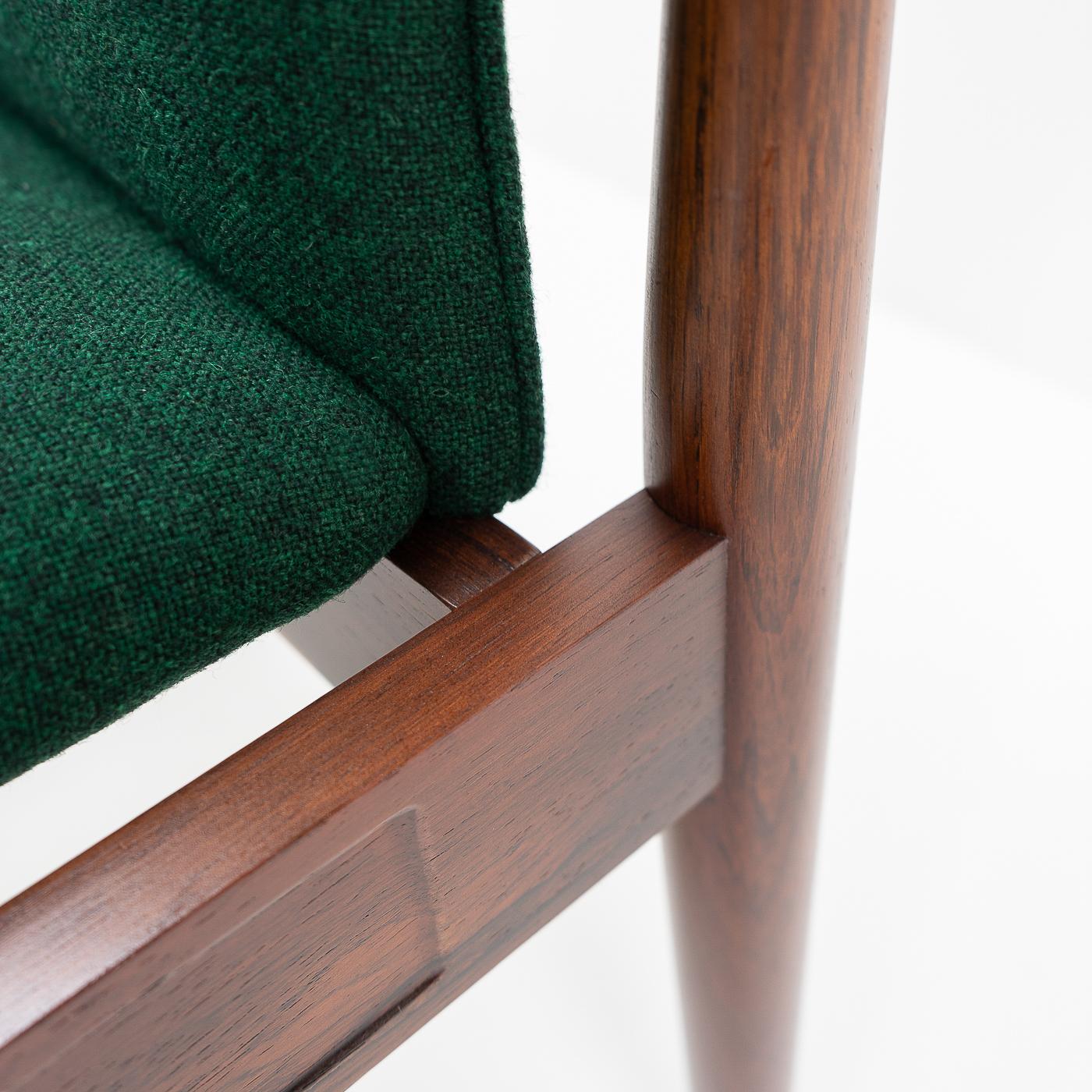 Mid-20th Century Finn Juhl for France and Son, Diplomat Armchair in Rosewood, 1950s For Sale