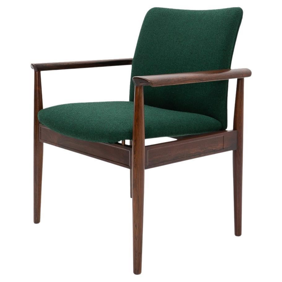 Finn Juhl for France and Son, Diplomat Armchair in Rosewood, 1950s For Sale