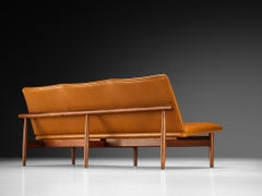 Finn Juhl for France & Søn ‘Japan’ Sofa in Teak and Cognac Leather