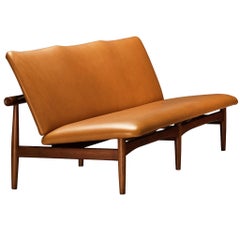Finn Juhl for France & Søn ‘Japan’ Sofa in Teak and Cognac Leather