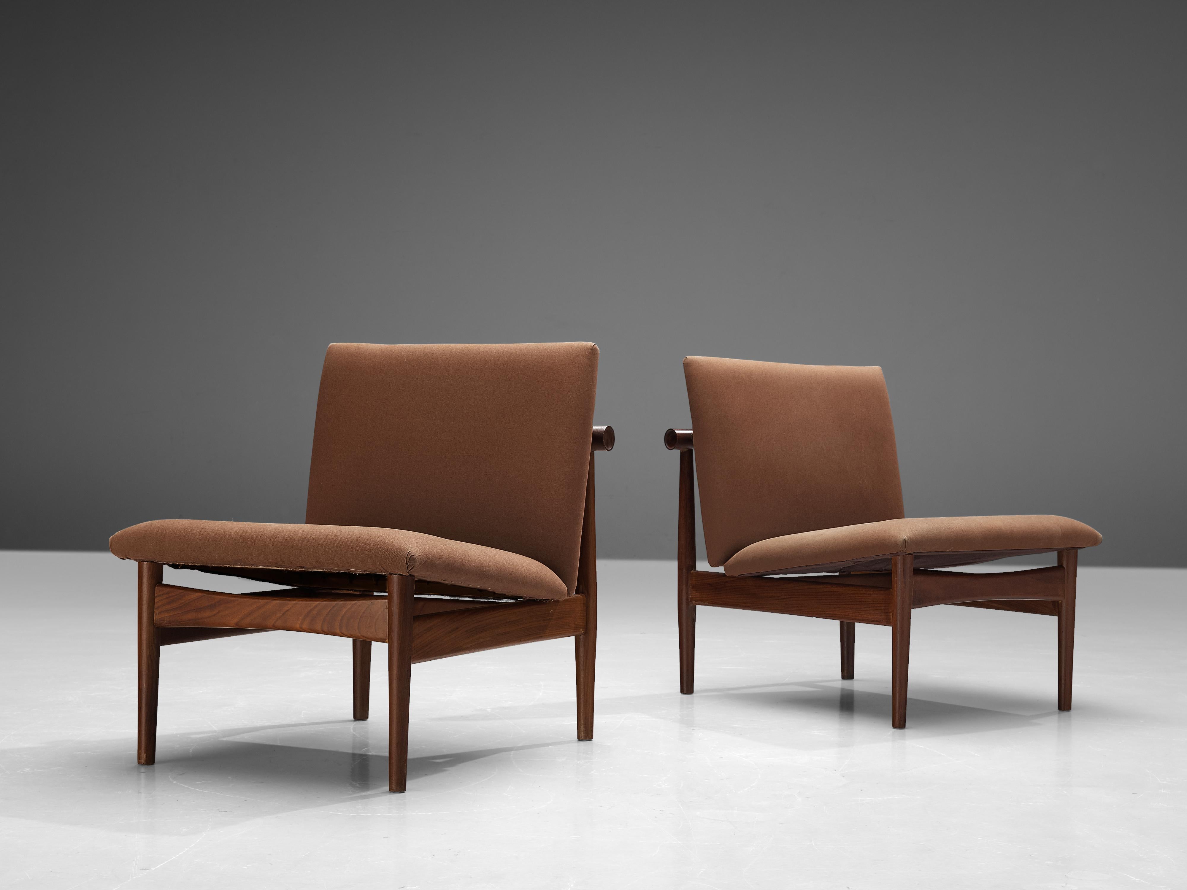 Danish Finn Juhl for France & Søn Pair of ‘Japan’ Lounge Chairs Model ‘137’ in Teak