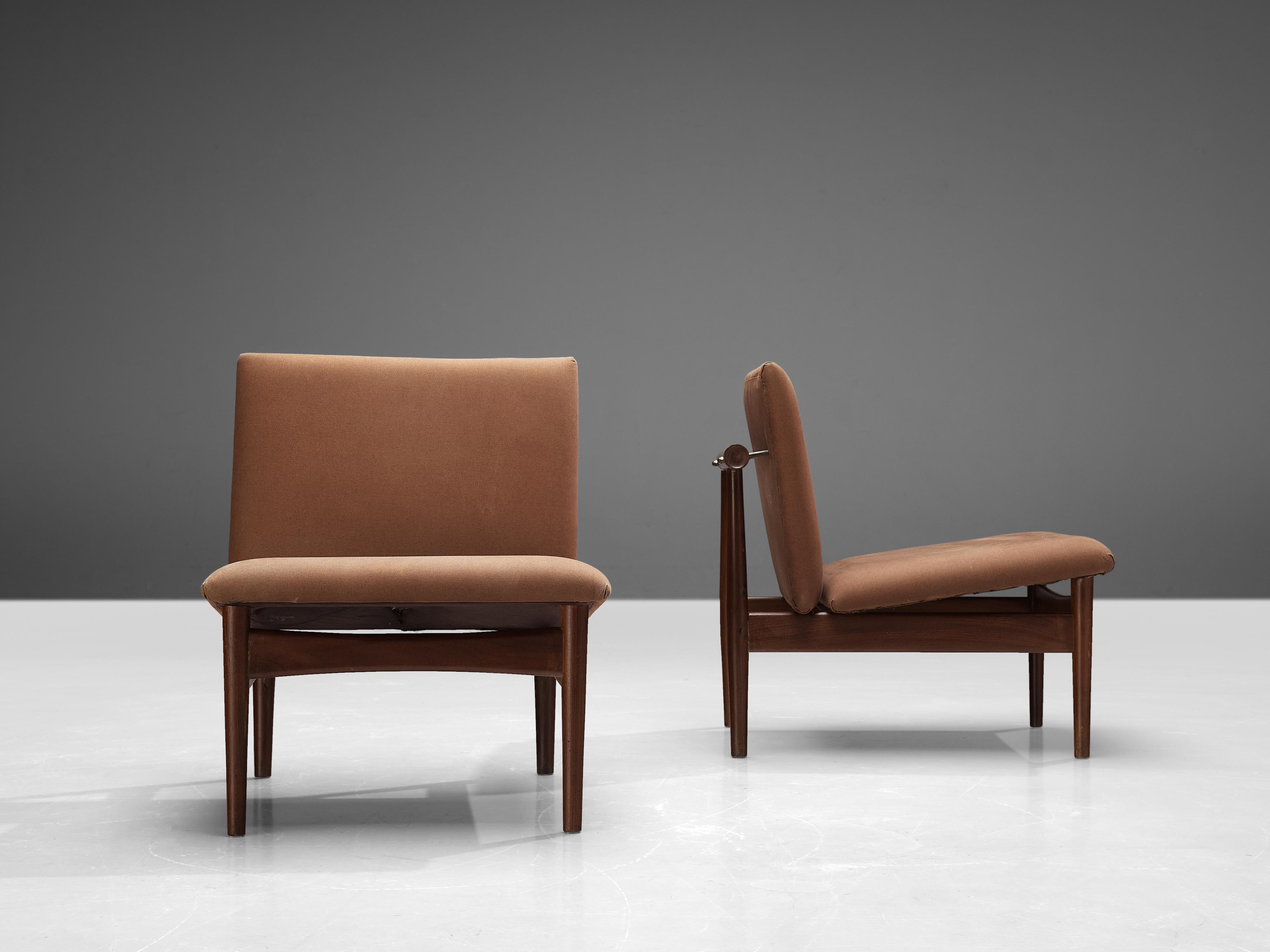Mid-20th Century Finn Juhl for France & Søn Pair of ‘Japan’ Lounge Chairs Model ‘137’ in Teak