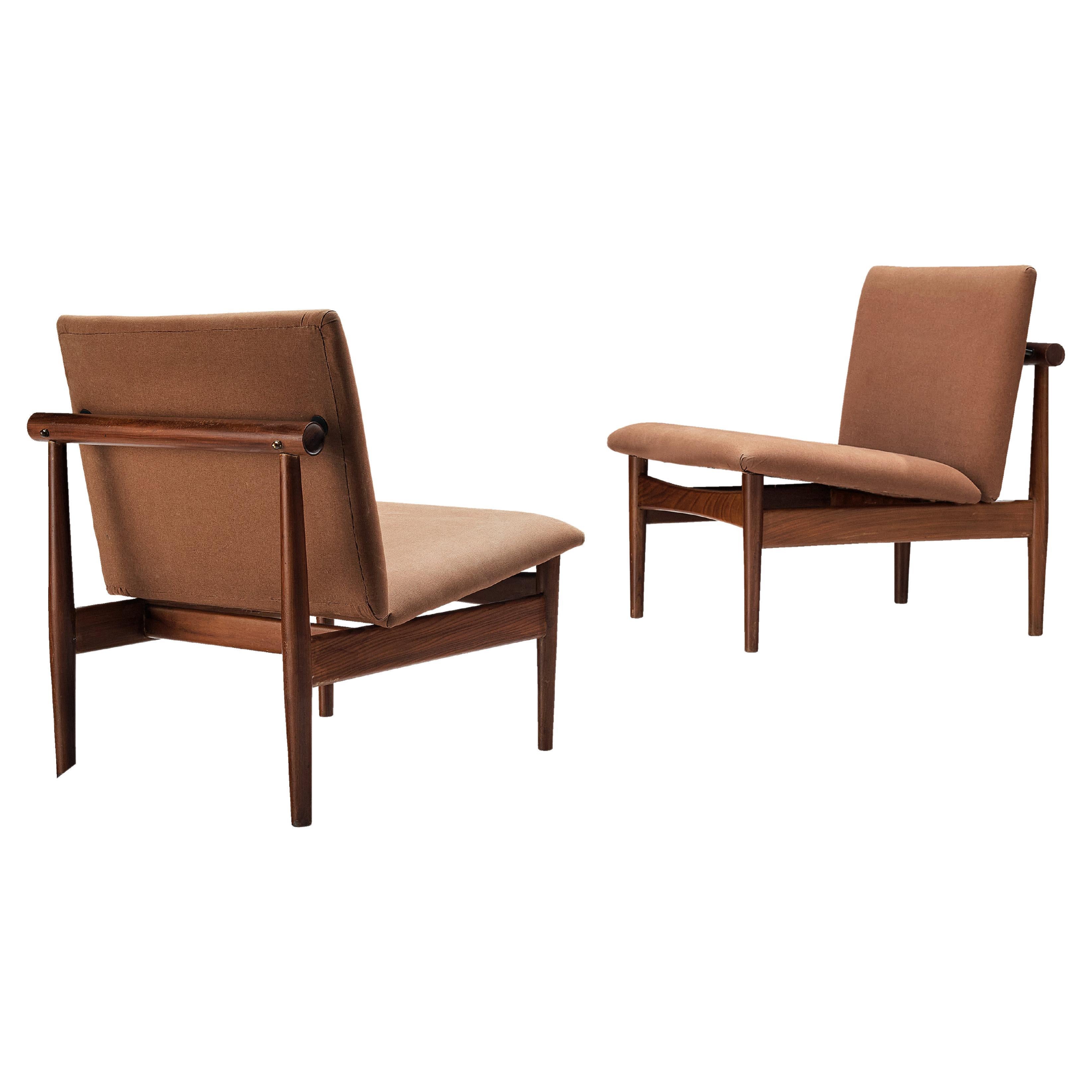 Finn Juhl for France & Søn Pair of ‘Japan’ Lounge Chairs Model ‘137’ in Teak