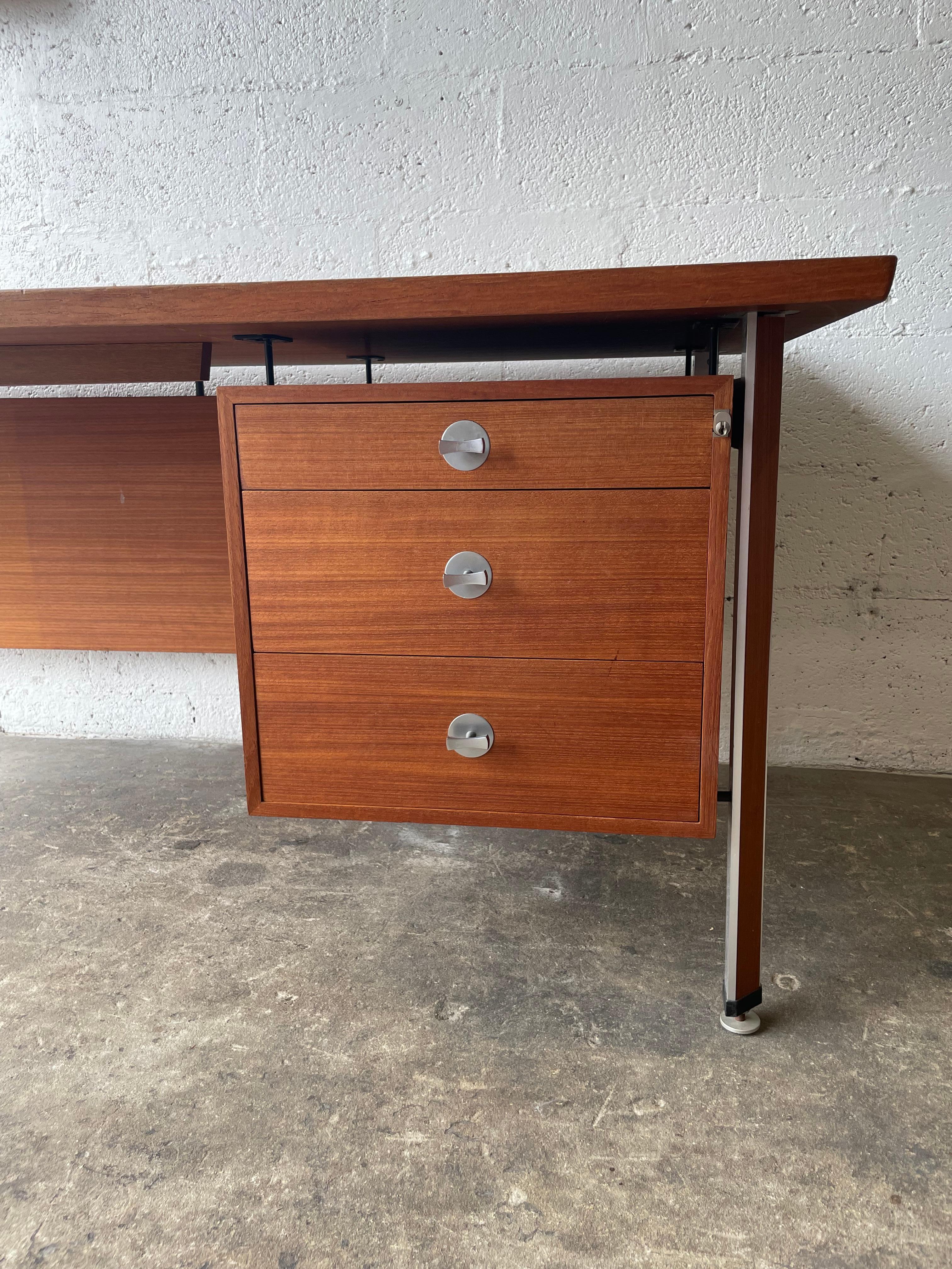 Mid-Century Modern Finn Juhl for France & Son Technocrat Danish Modern Desk For Sale