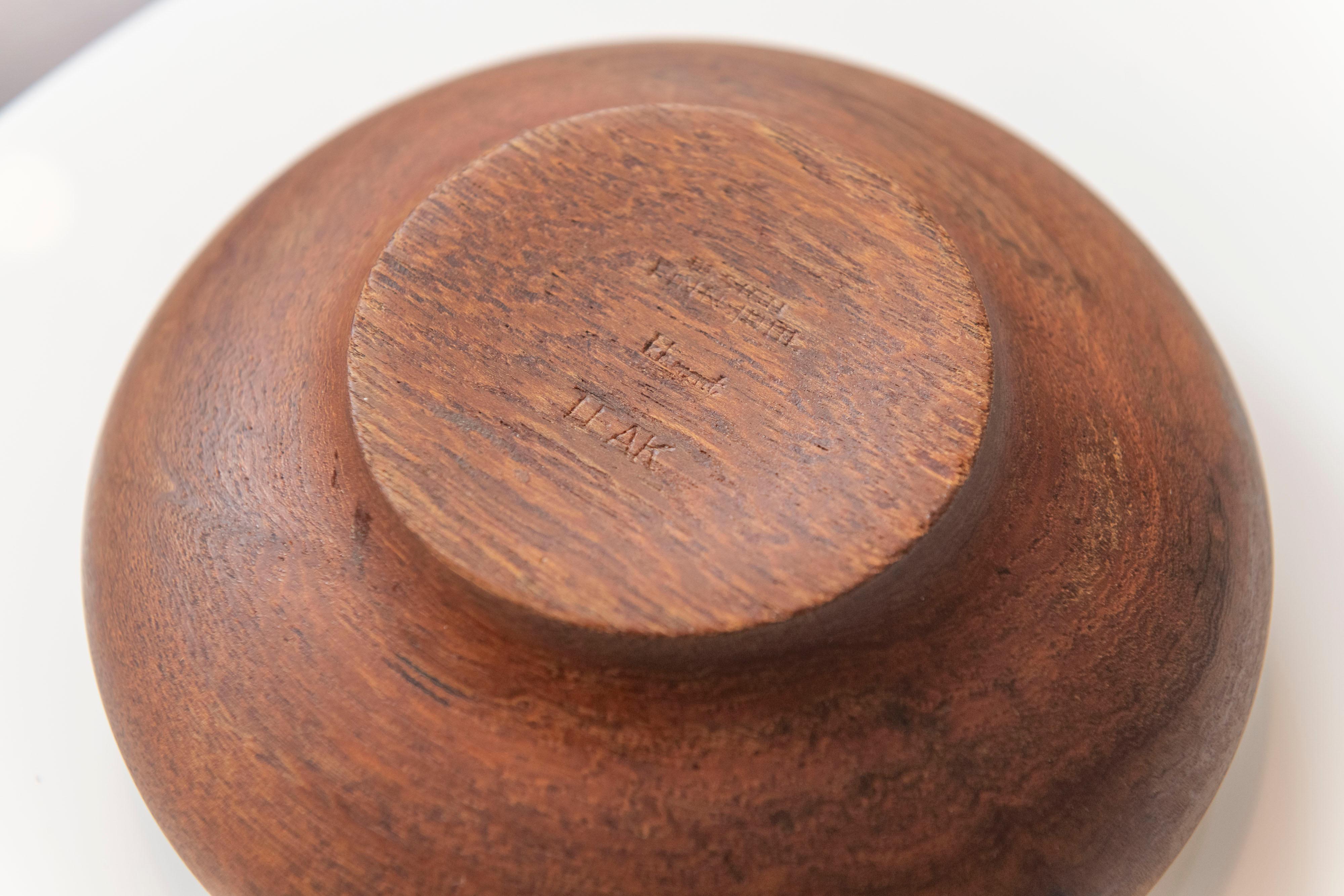 Turned Finn Juhl for Kay Bojesen Teak Bowl For Sale