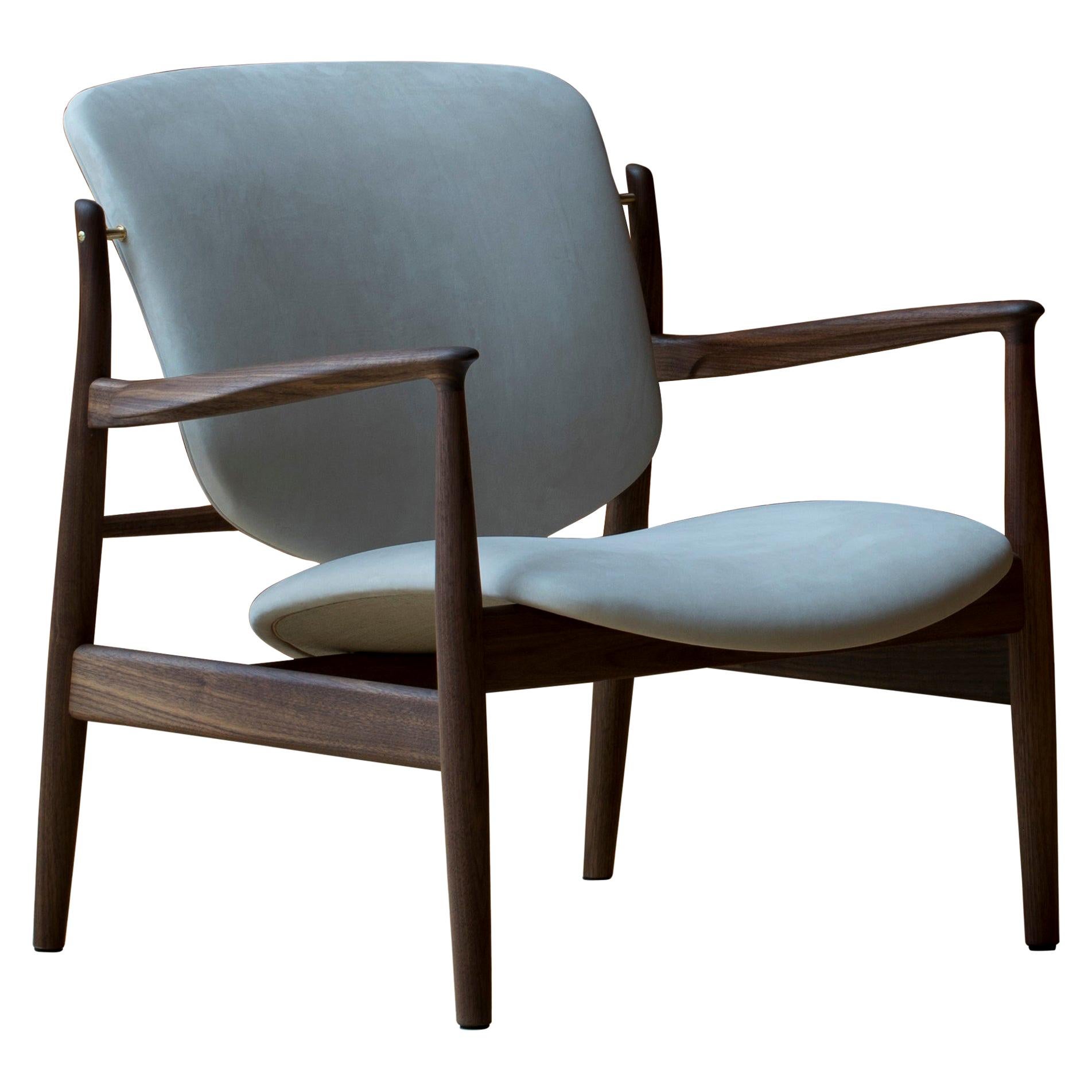 Finn Juhl France Chair in Wood and Leather For Sale at 1stDibs