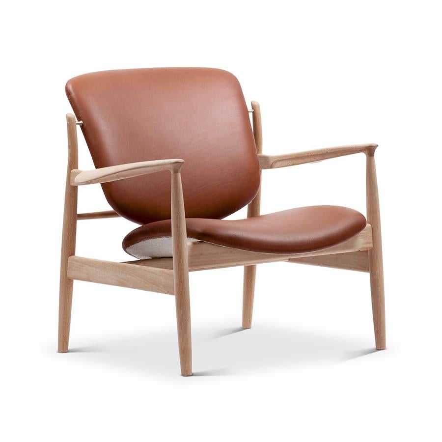 Contemporary Finn Juhl France Chair in Wood and Leather