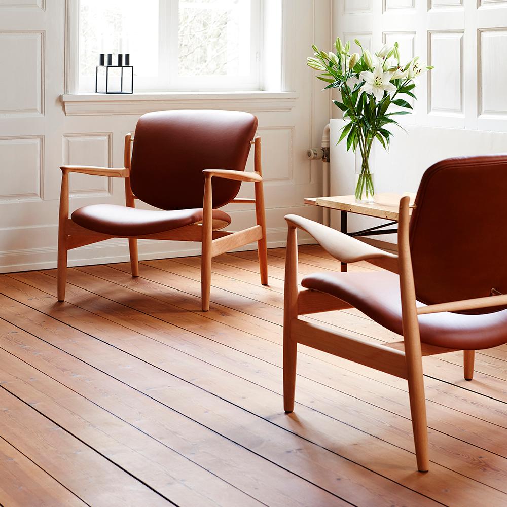 Finn Juhl France Chair in Wood and Leather 1