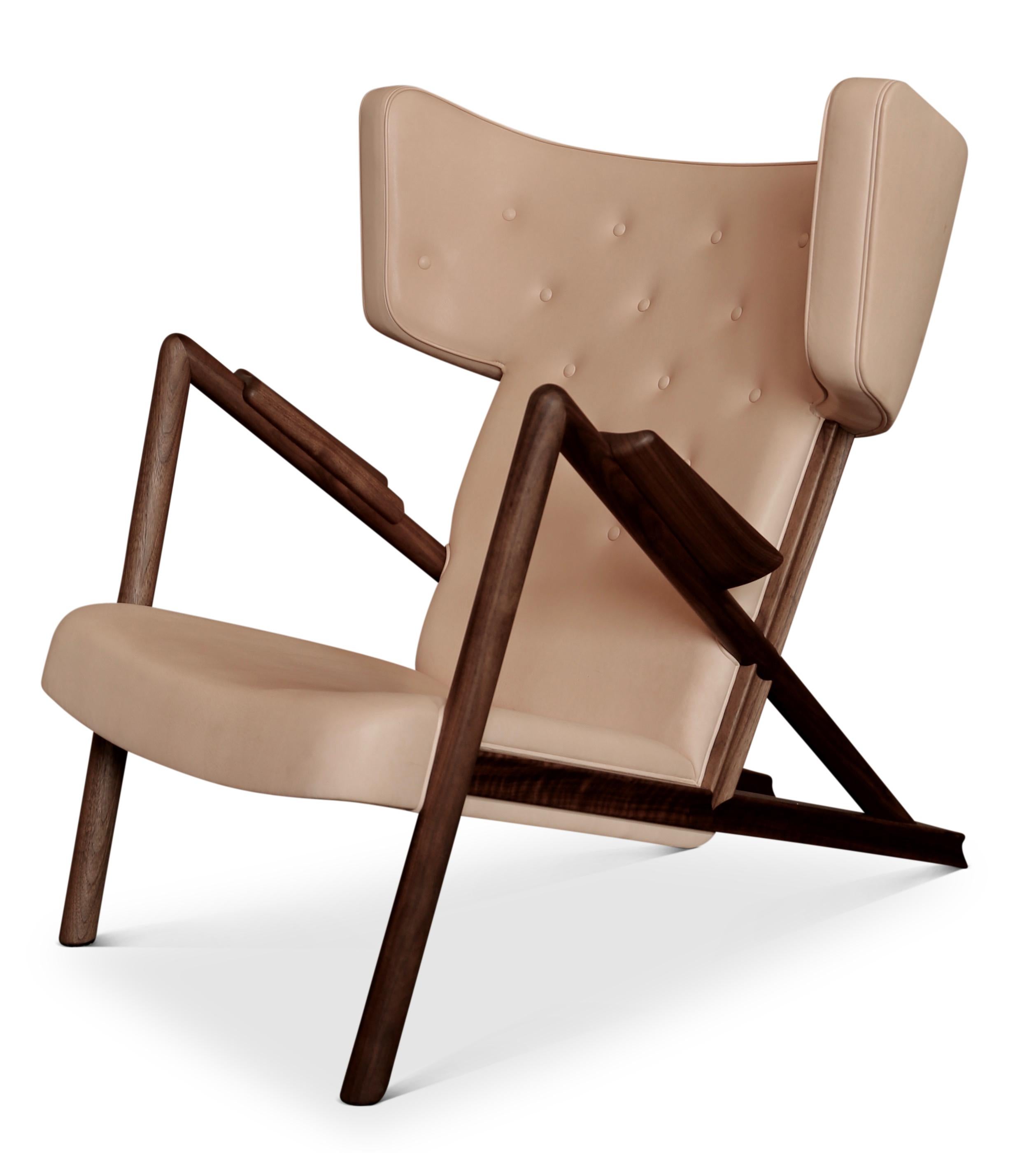 Finn Juhl Grasshopper Armchair in Wood and Leather 1