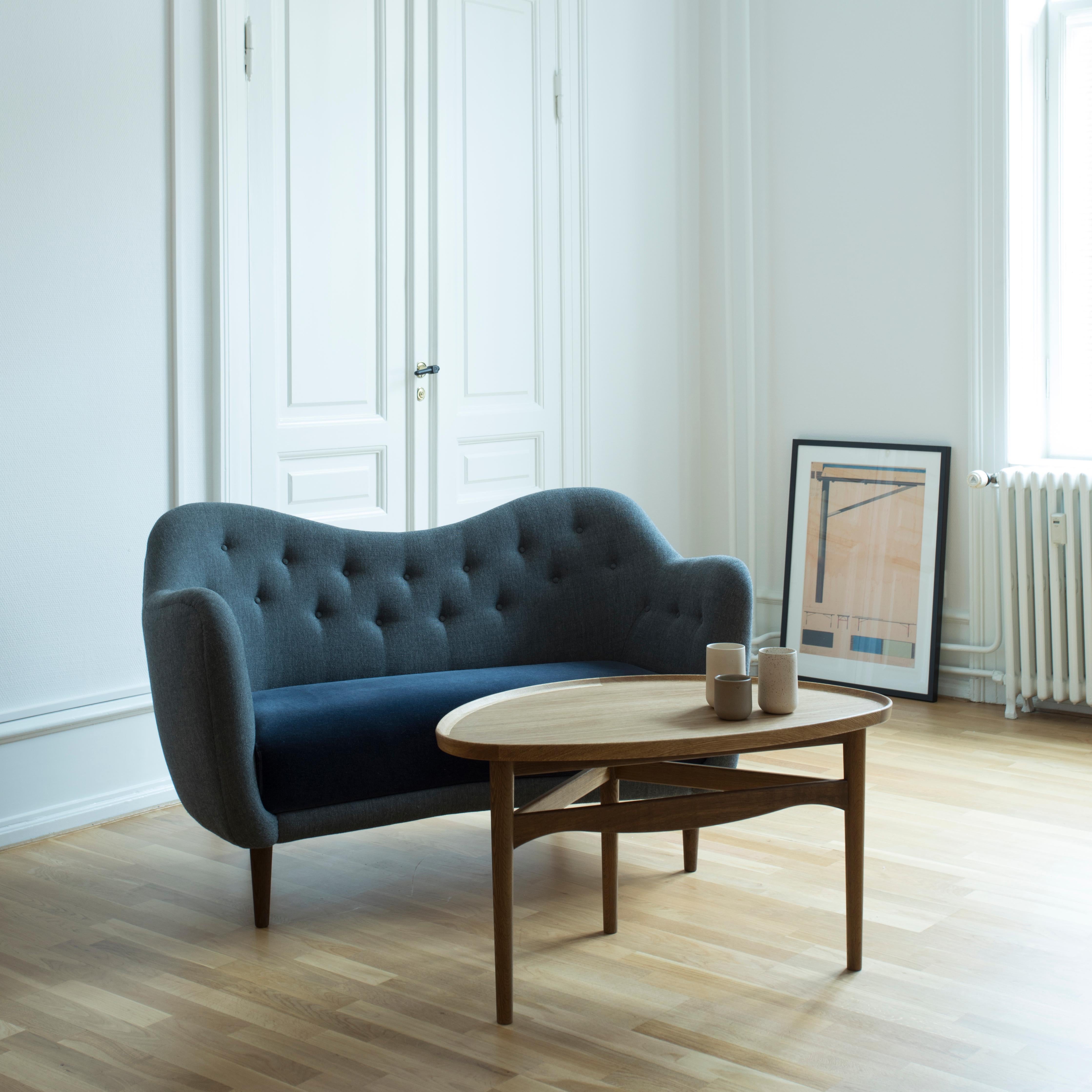 Finn Juhl Grey 46 Sofa Couch Wood and Fabric 5