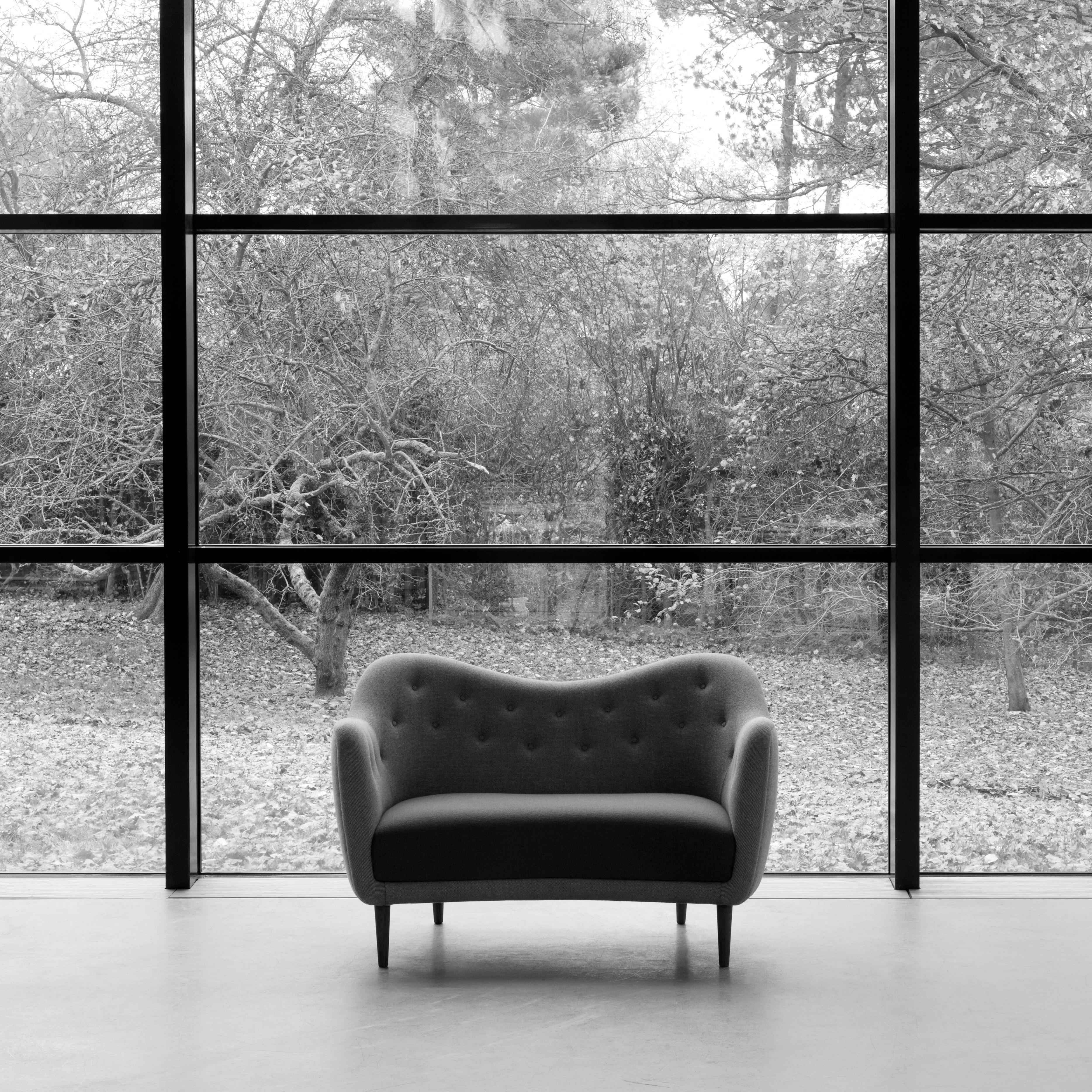 Finn Juhl Grey 46 Sofa Couch Wood and Fabric 2