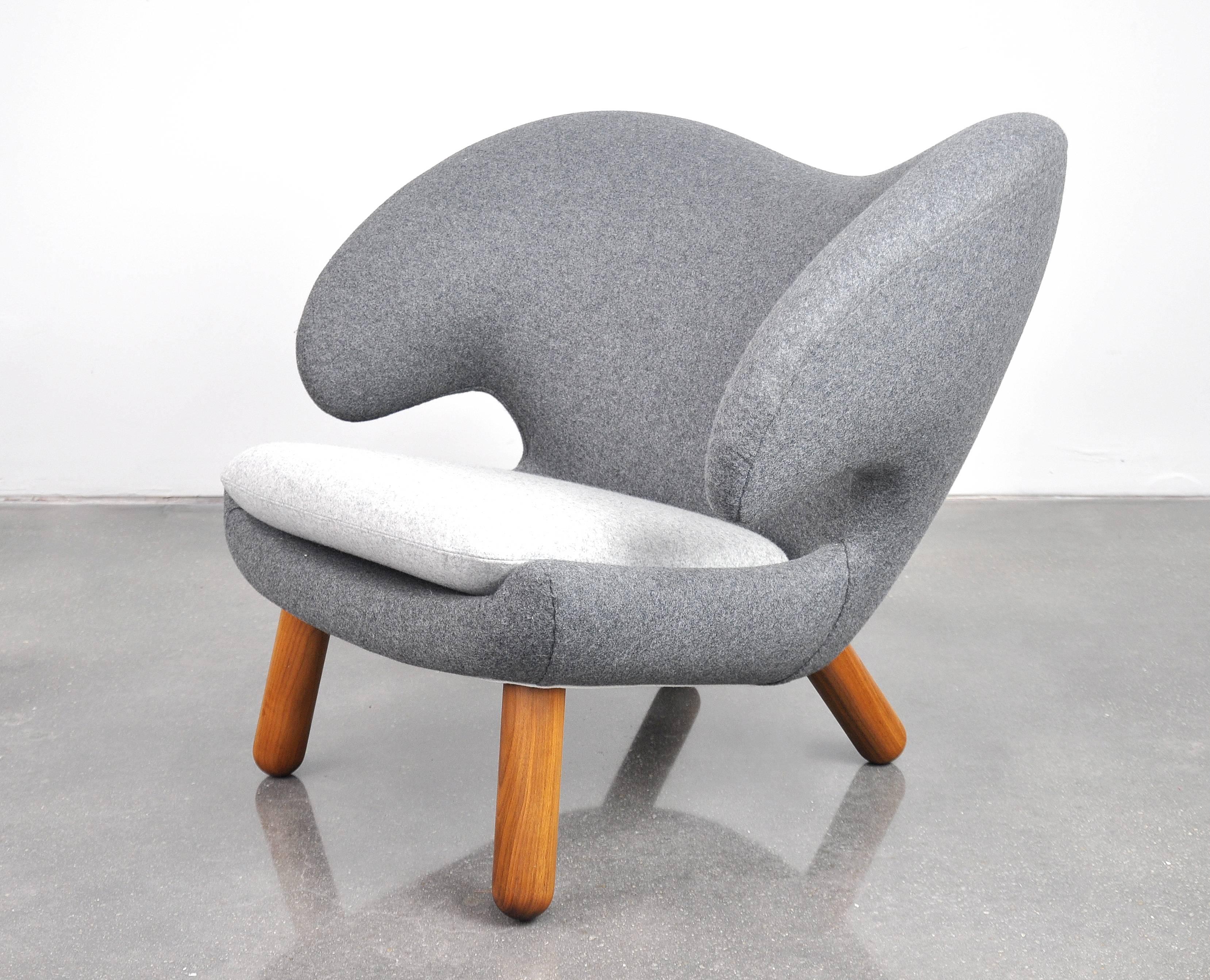 Danish Finn Juhl Grey Pelican Chair