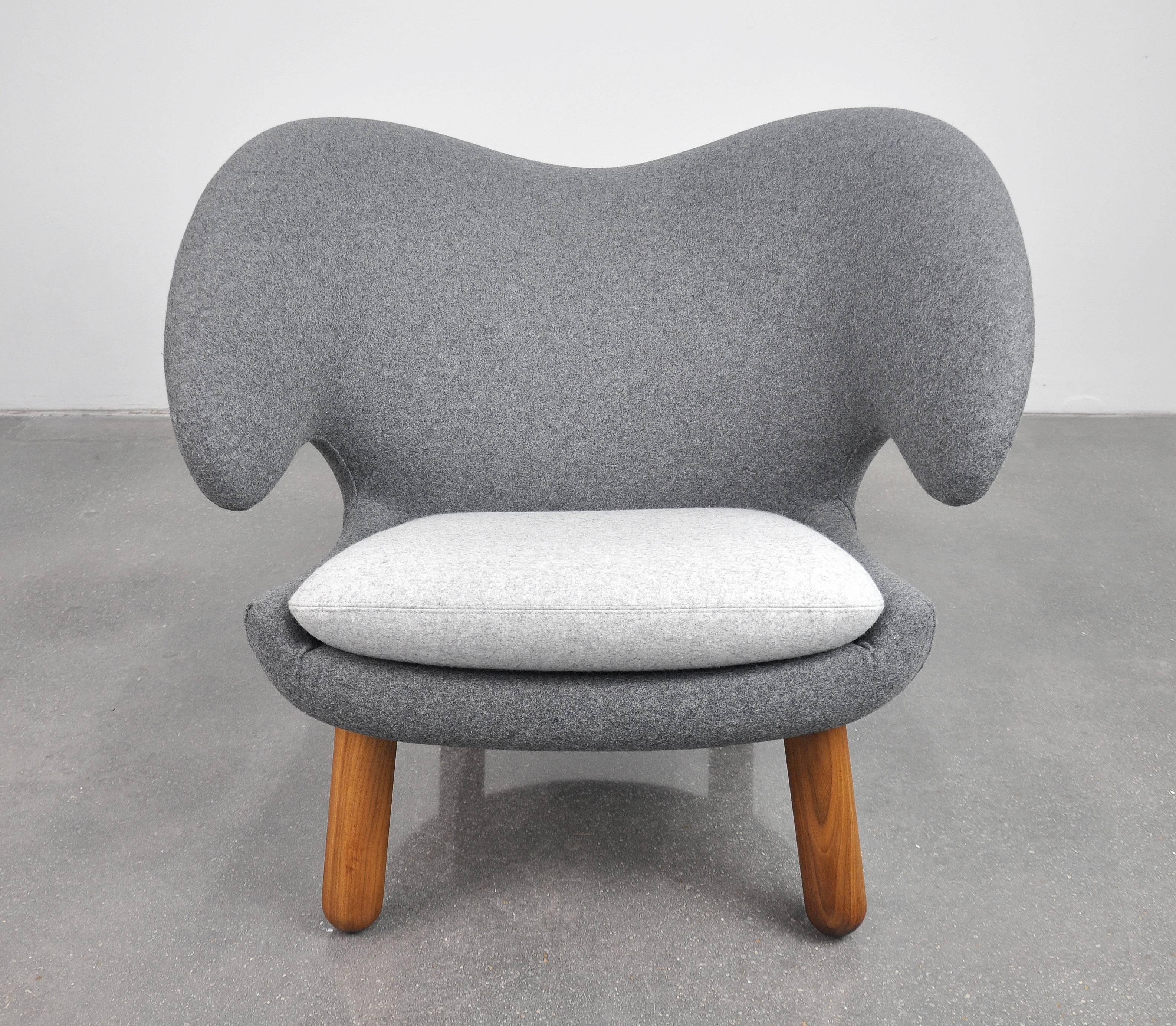 Contemporary Finn Juhl Grey Pelican Chair