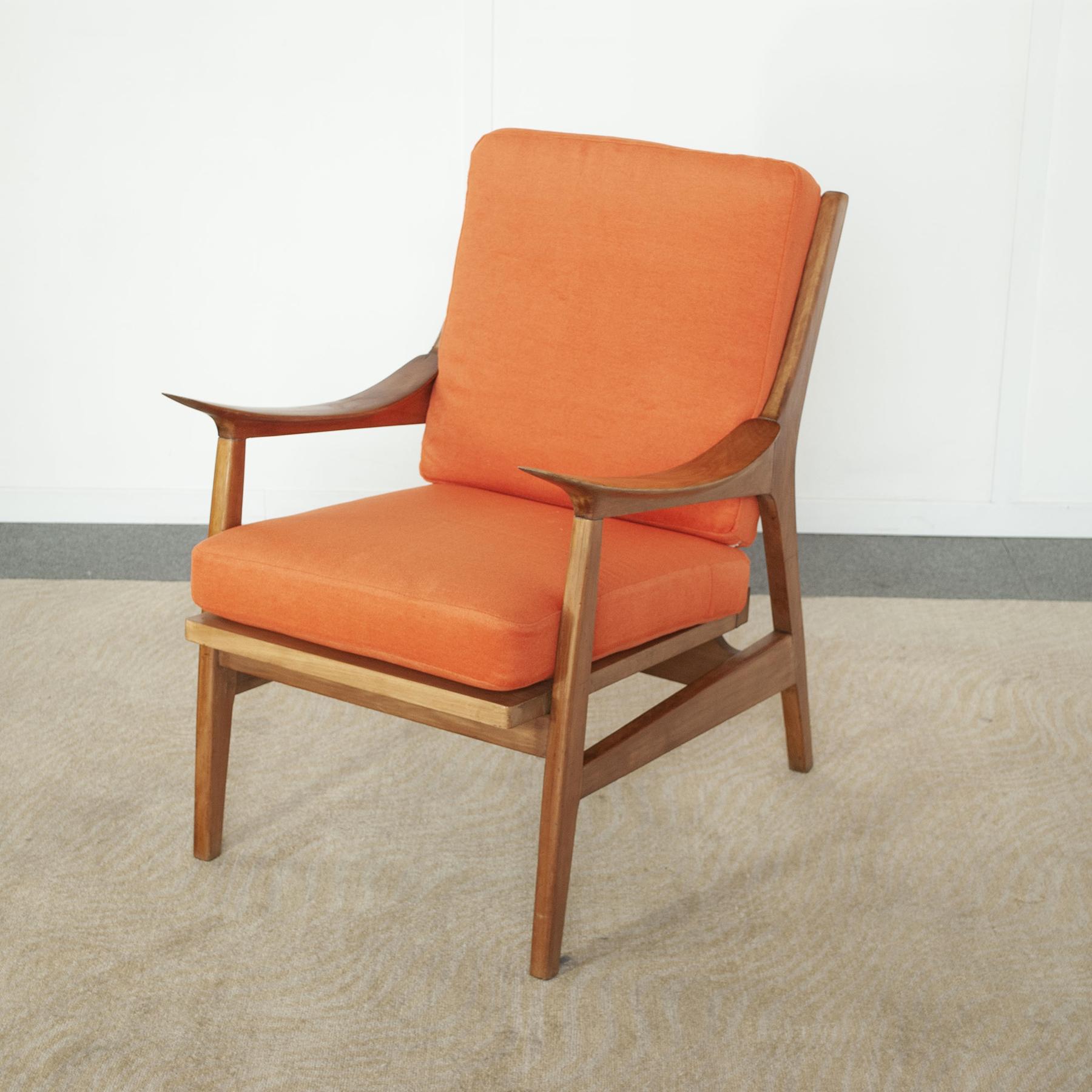 Fabric Finn Juhl in the manner armchair 1960s For Sale