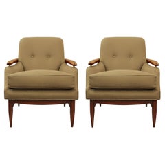 Finn Juhl Inspired Pair of Danish Mid-Century Lounge Chairs 1970s