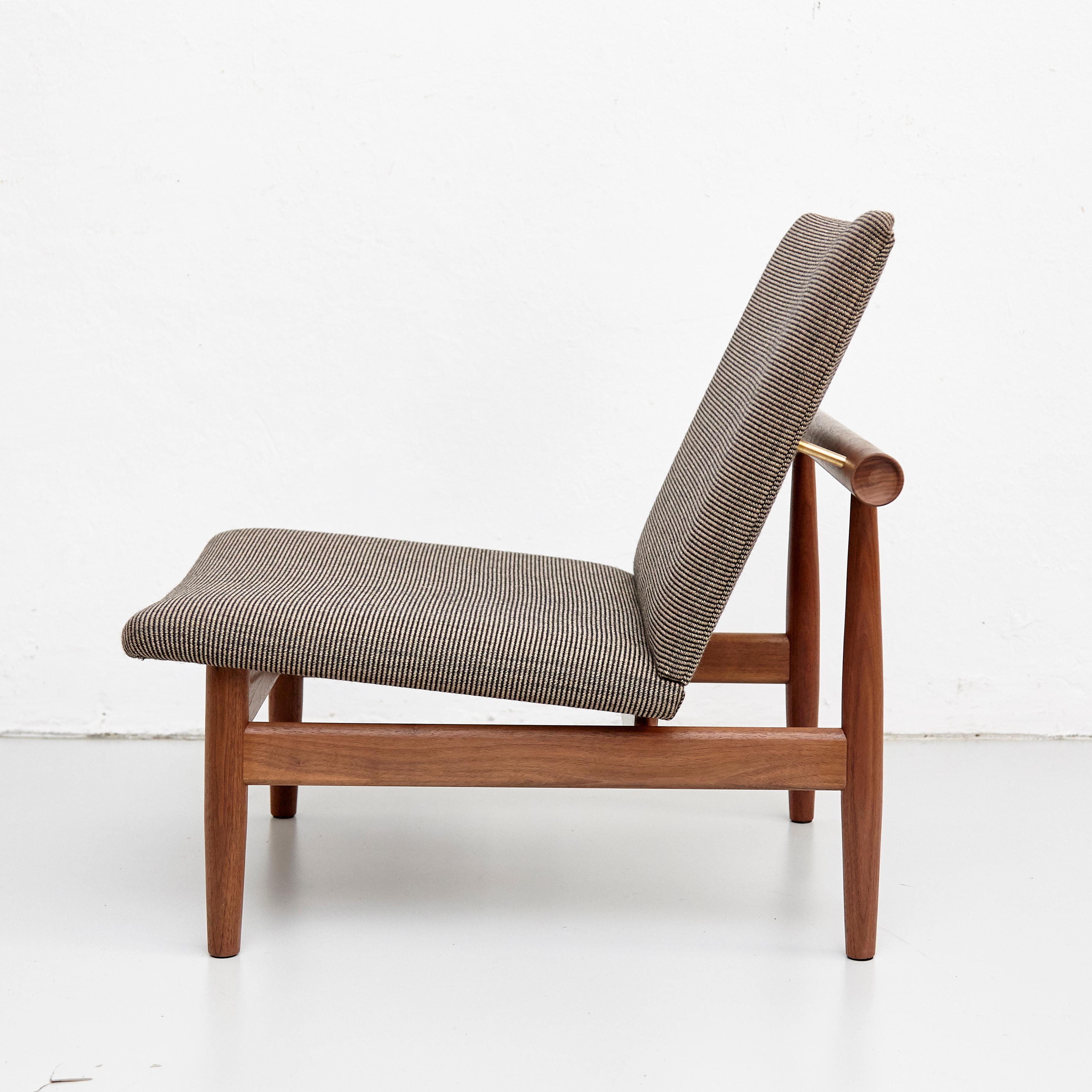 Mid-Century Modern Finn Juhl Japan Series Chair, Wood and Raf Simons Kvadrat
