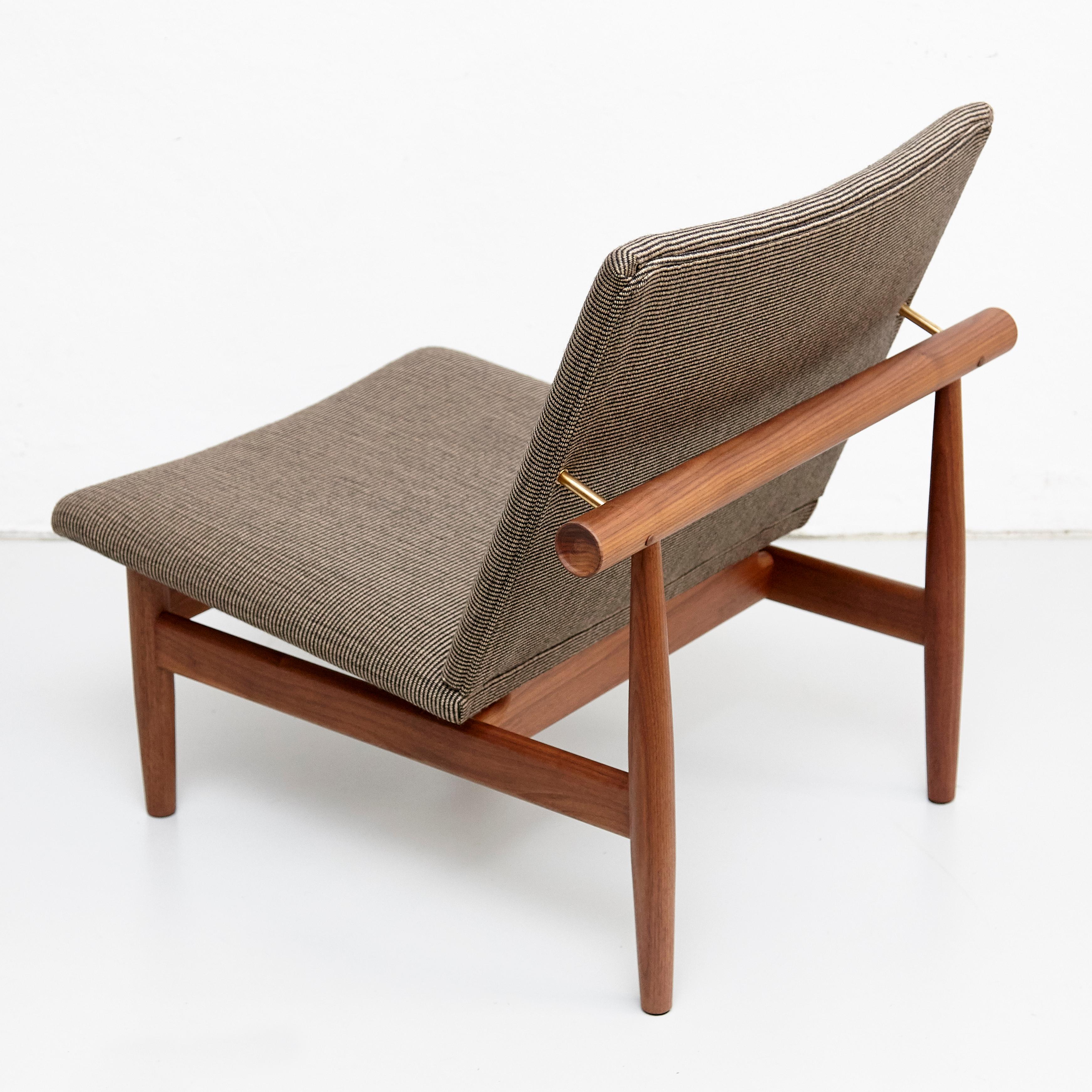 Danish Finn Juhl Japan Series Chair, Wood and Raf Simons Kvadrat