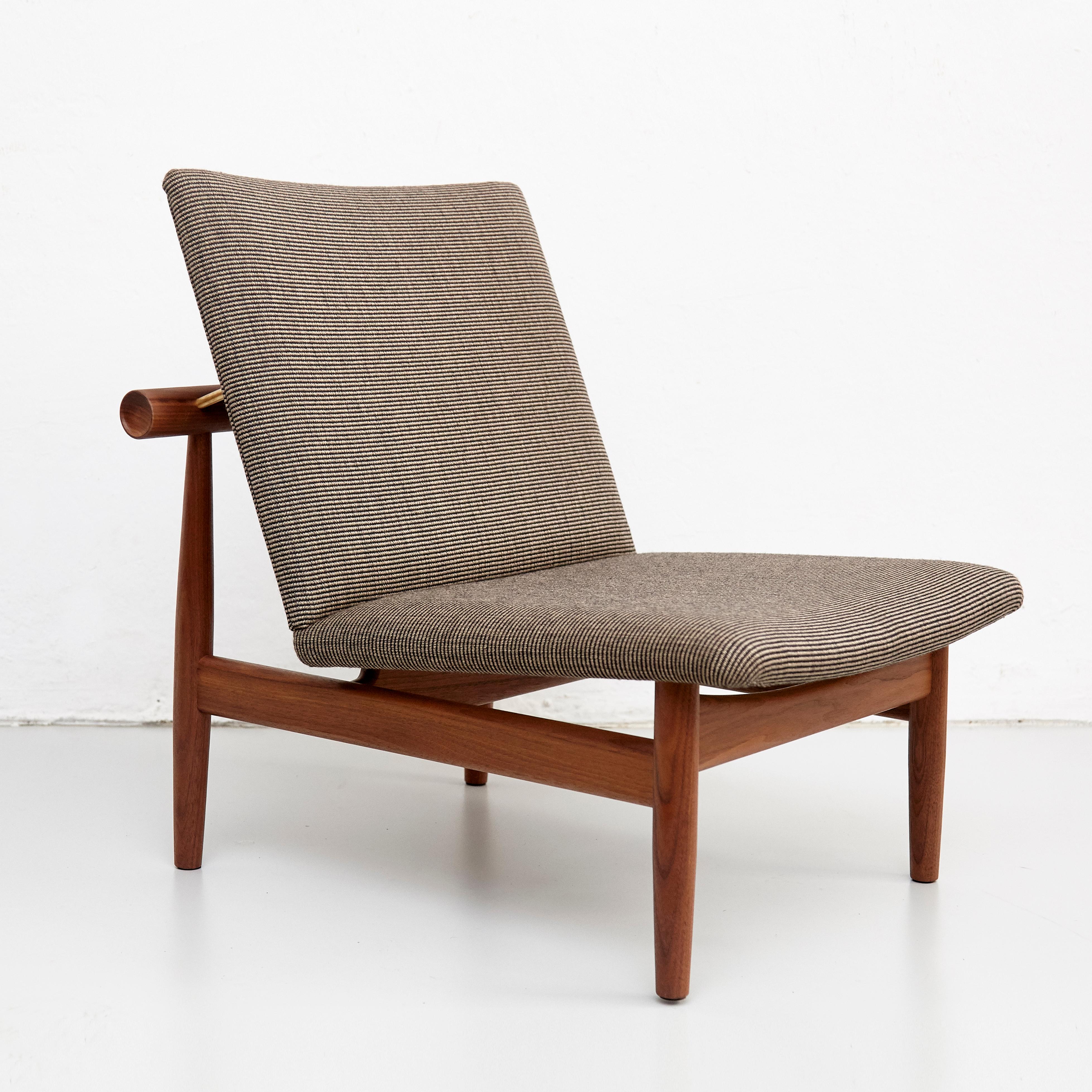 Contemporary Finn Juhl Japan Series Chair, Wood and Raf Simons Kvadrat