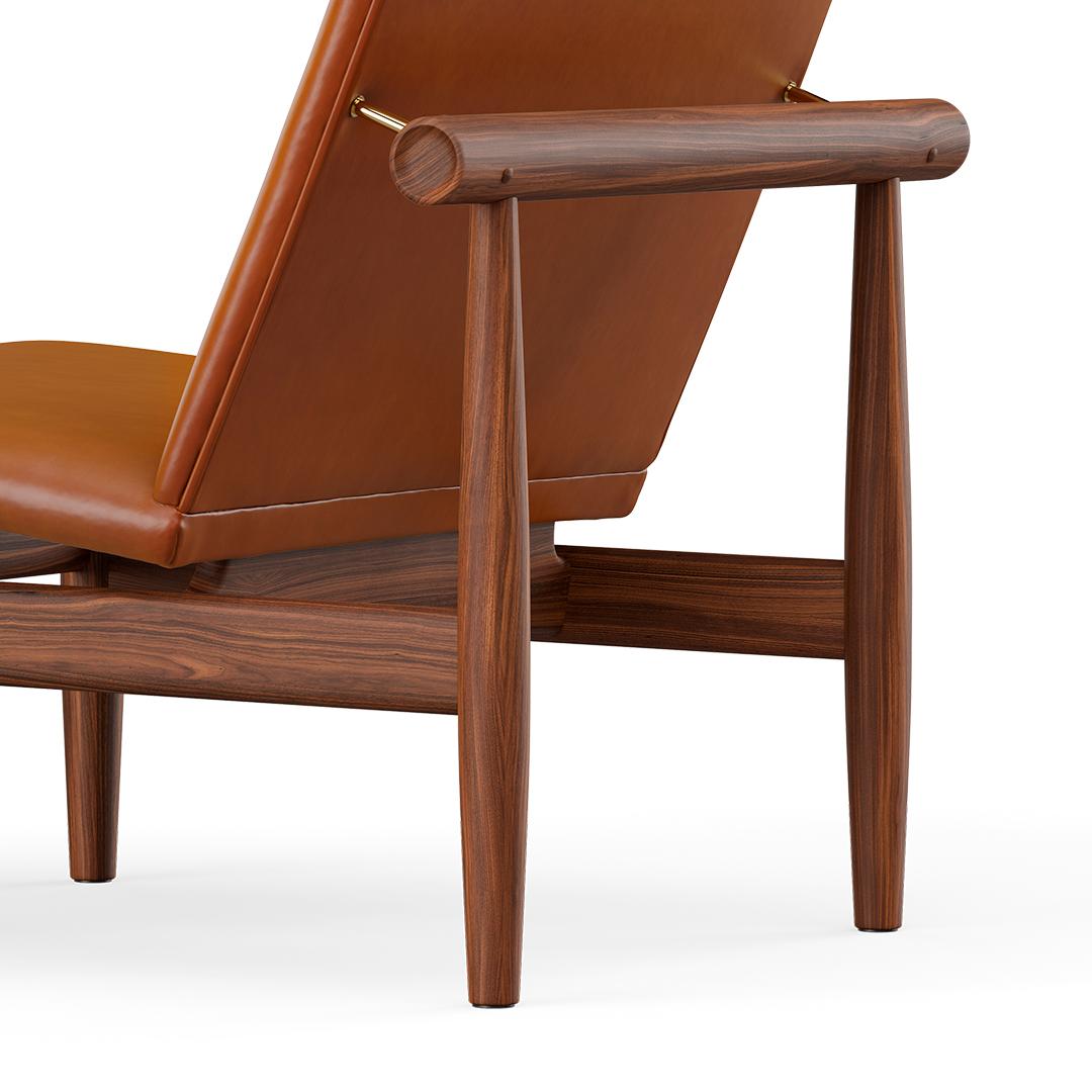 Leather Finn Juhl Japan Series Chair, Wood