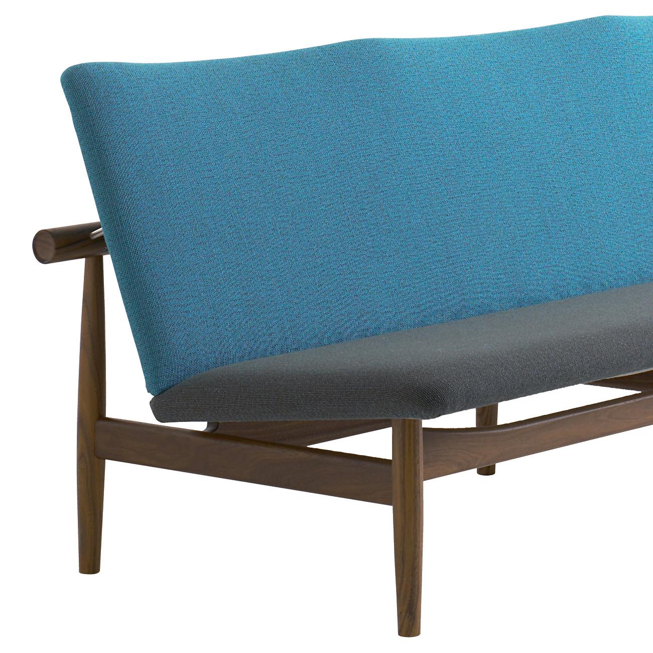 Mid-Century Modern Finn Juhl Japan Series Sofa, Wood and Fabric