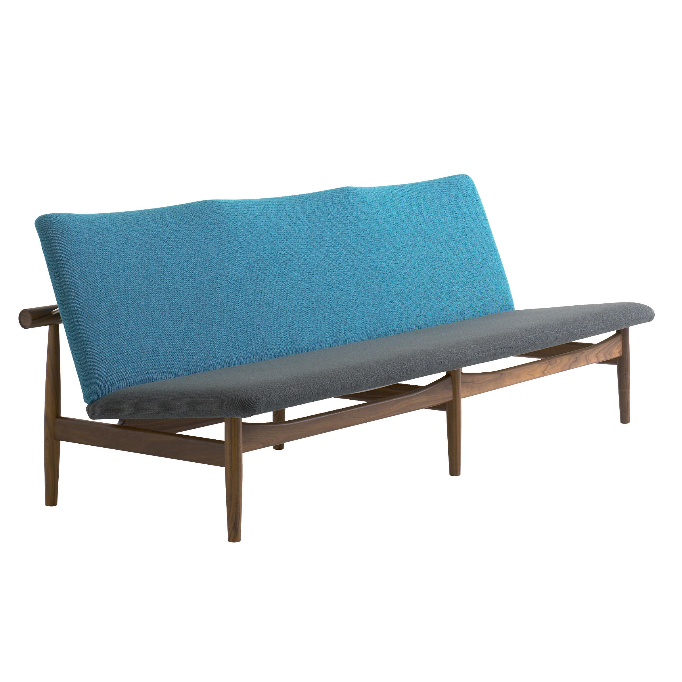 Finn Juhl Japan Series Sofa, Wood and Fabric In New Condition In Barcelona, Barcelona