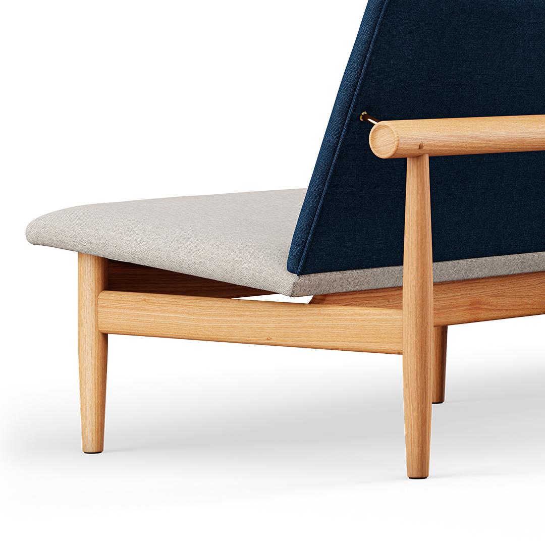 Mid-Century Modern Finn Juhl Japan Series Sofa, Wood and Fabric