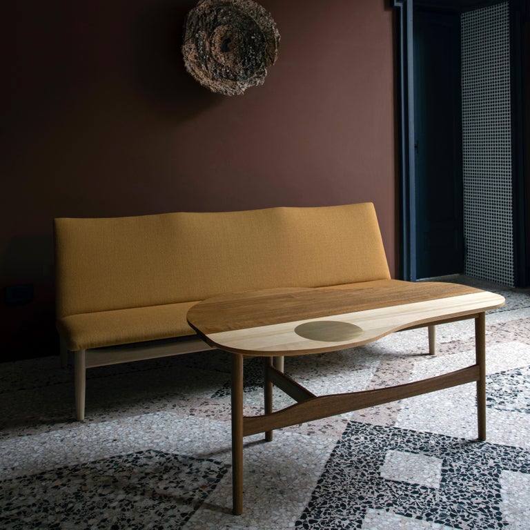 Finn Juhl Japan Series Three Seaters Sofa, Wood and Kvadrat Canvas Fabric For Sale 1