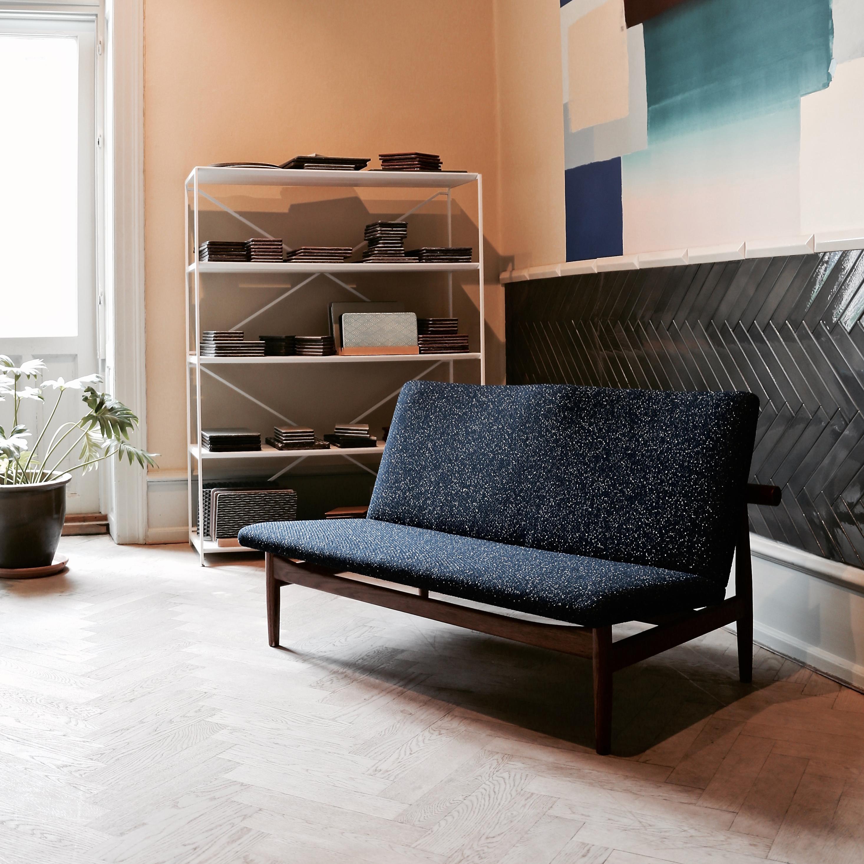 Finn Juhl Japan Series Two-Seaters Sofa, Wood and Fabric 3