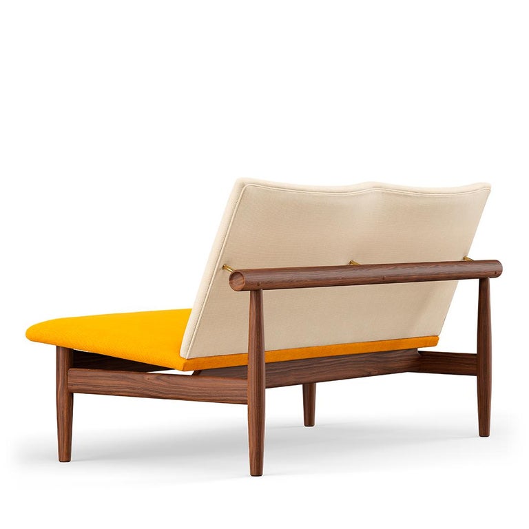 Finn Juhl Japan Series Two-Seaters Sofa, Wood and Fabric For Sale 2