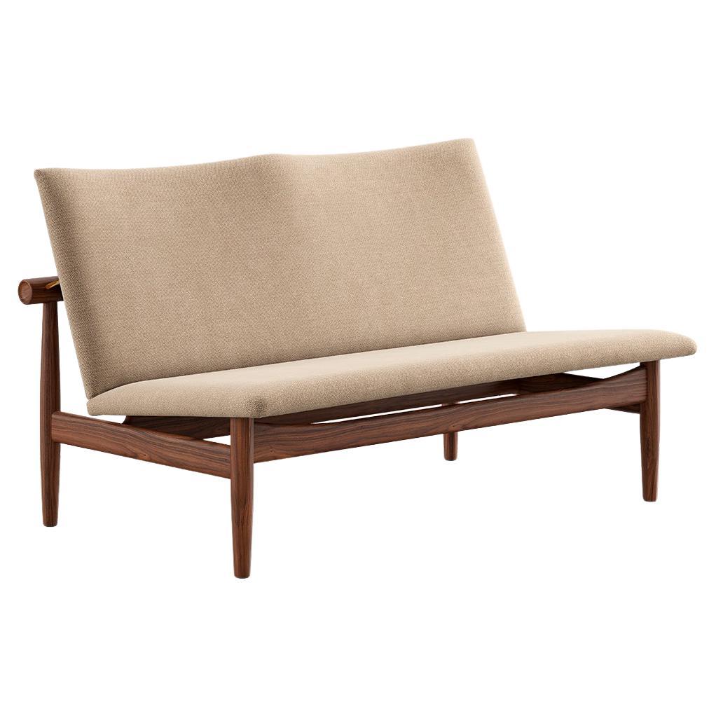 Finn Juhl Japan Series Two-Seaters Sofa, Wood and Fabric