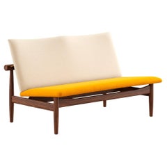 Finn Juhl Japan Series Two-Seaters Sofa, Wood and Fabric