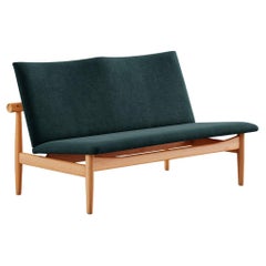 Finn Juhl Japan Series Two-Seaters Sofa, Wood and Fabric