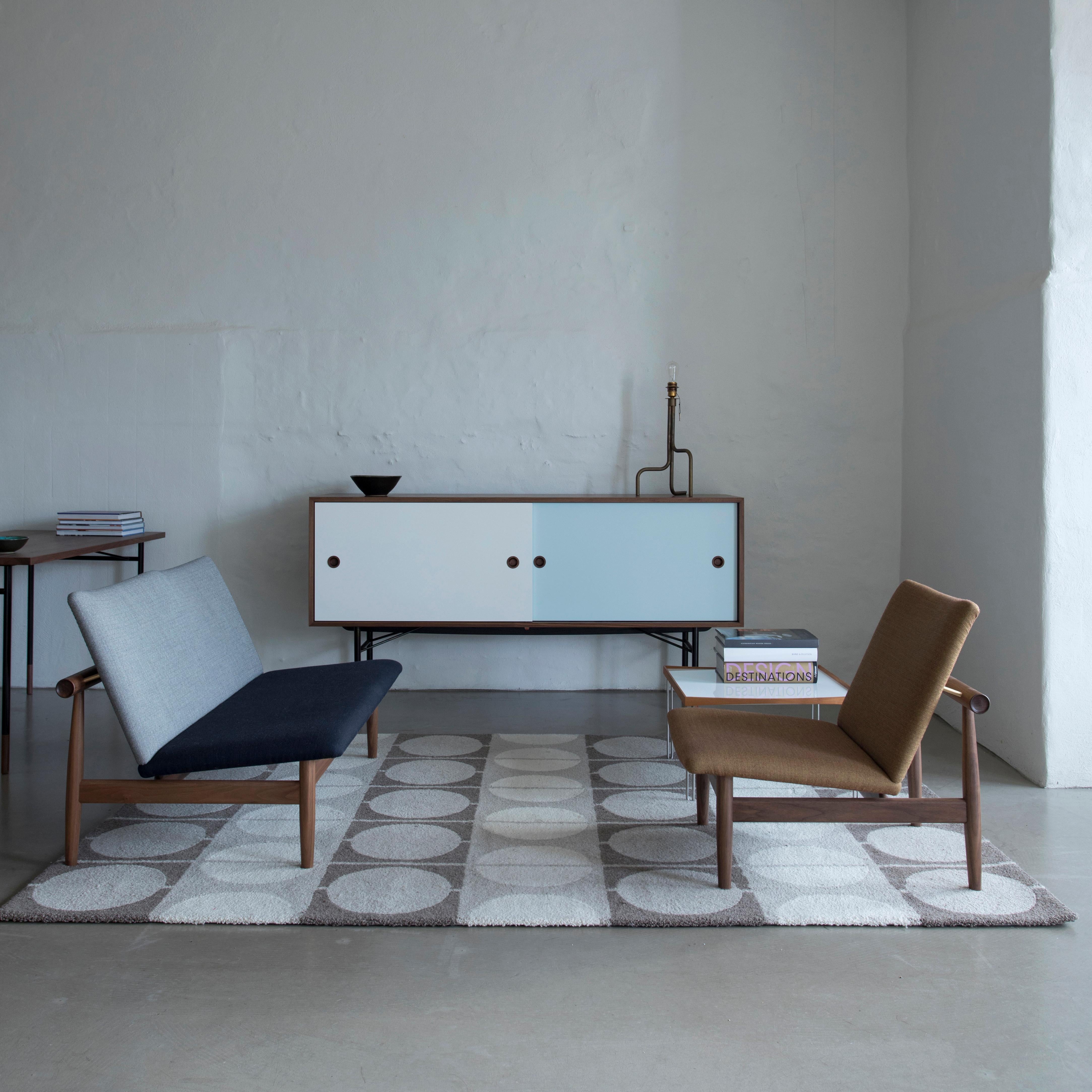 Finn Juhl Japan Series Two-Seaters Sofa, Wood and Raf Simons Fabric 2