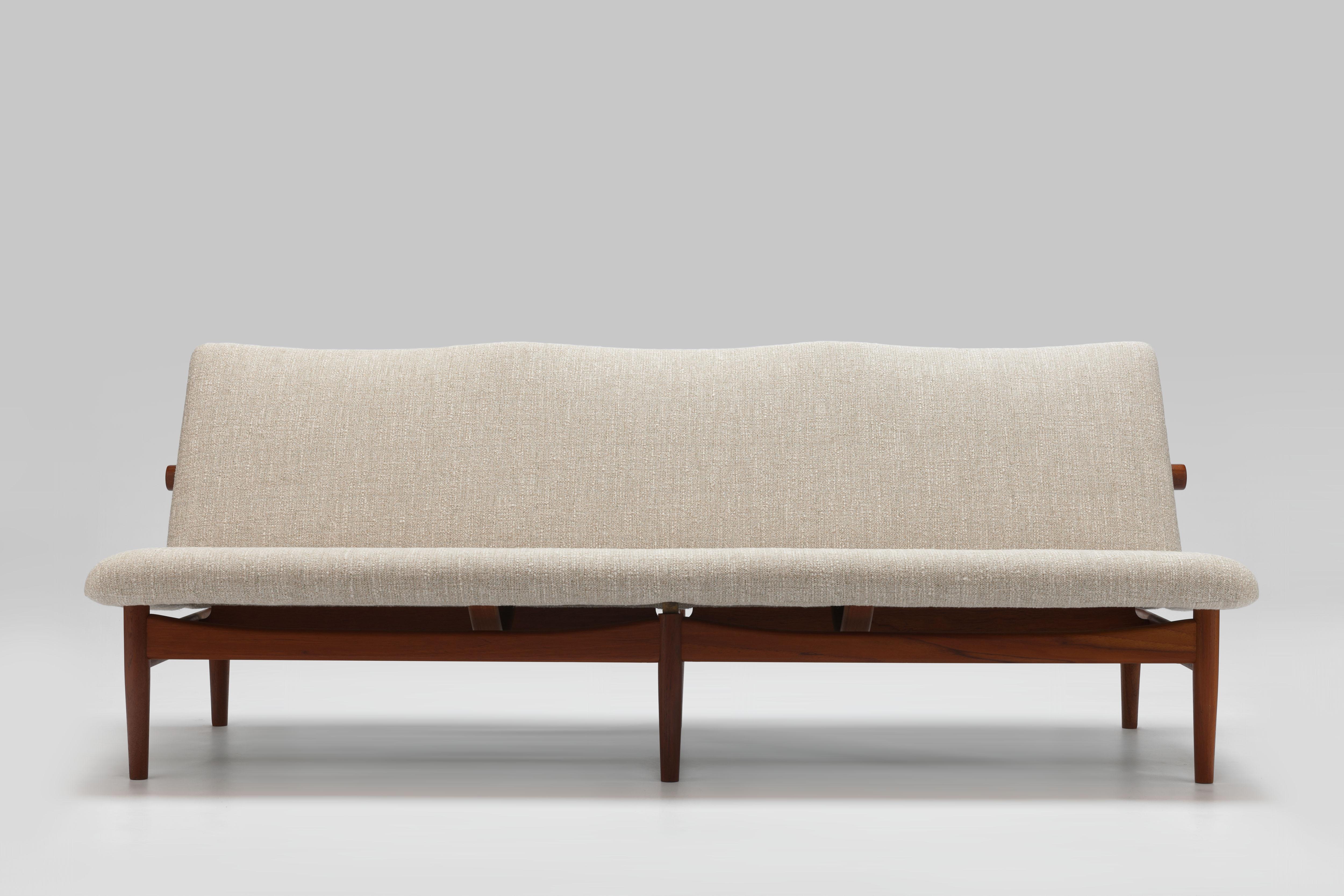 Danish Finn Juhl Japan Sofa by France & Son, All New Premium Upholstery  For Sale