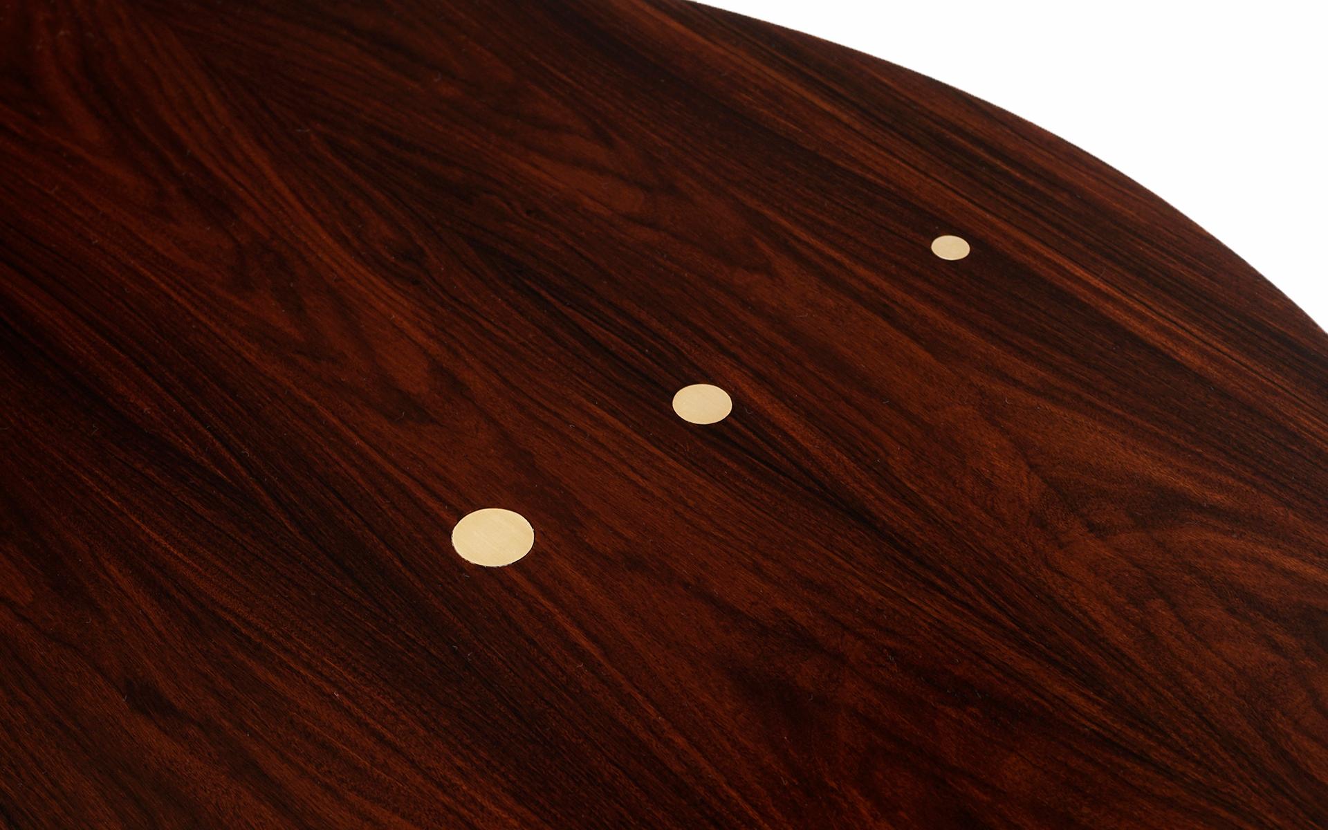 Finn Juhl Judas Dining Table for Niels Vodder, Brazilian Rosewood, Silver Inlay For Sale 3