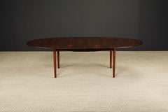 Finn Juhl 'Judas' Rosewood and Sterling Silver Dining Table, c 1950s, Signed