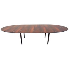 Finn Juhl "Judas" Table in Rosewood and Sterling Silver for Niels Vodder