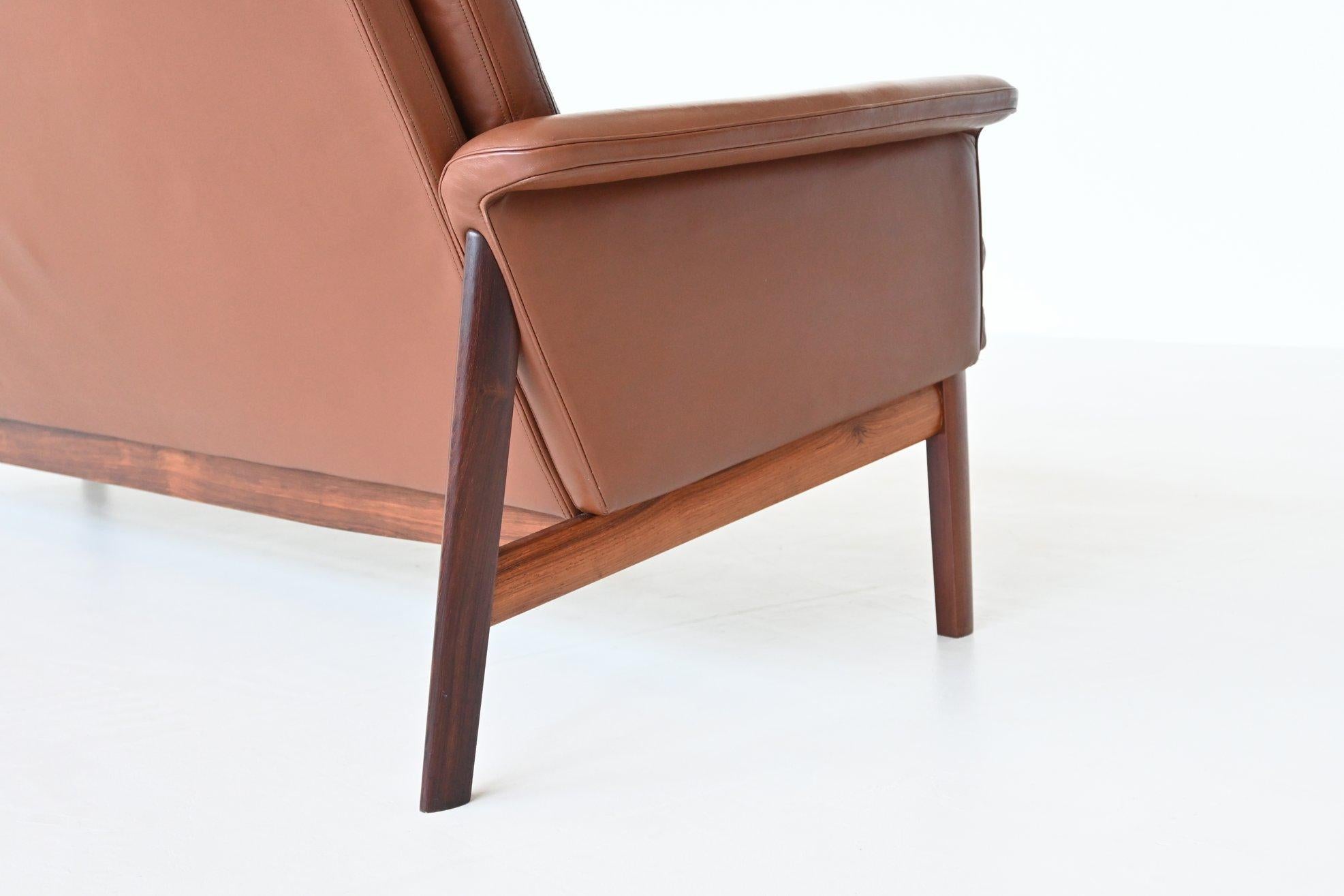 Finn Juhl Jupiter sofa brown leather France & Son Denmark 1965 For Sale 3