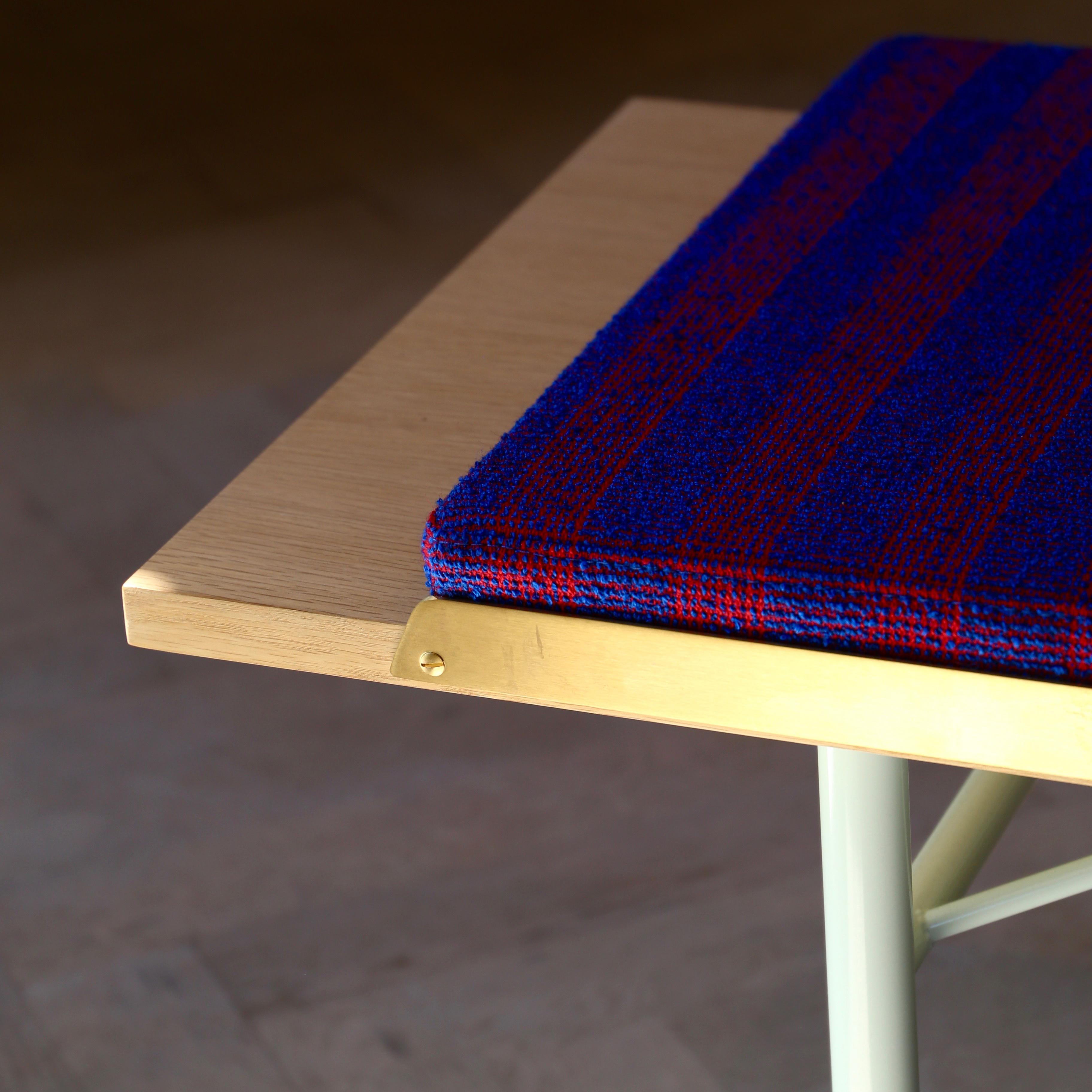 Finn Juhl Large Table Bench, Wood and Brass 4