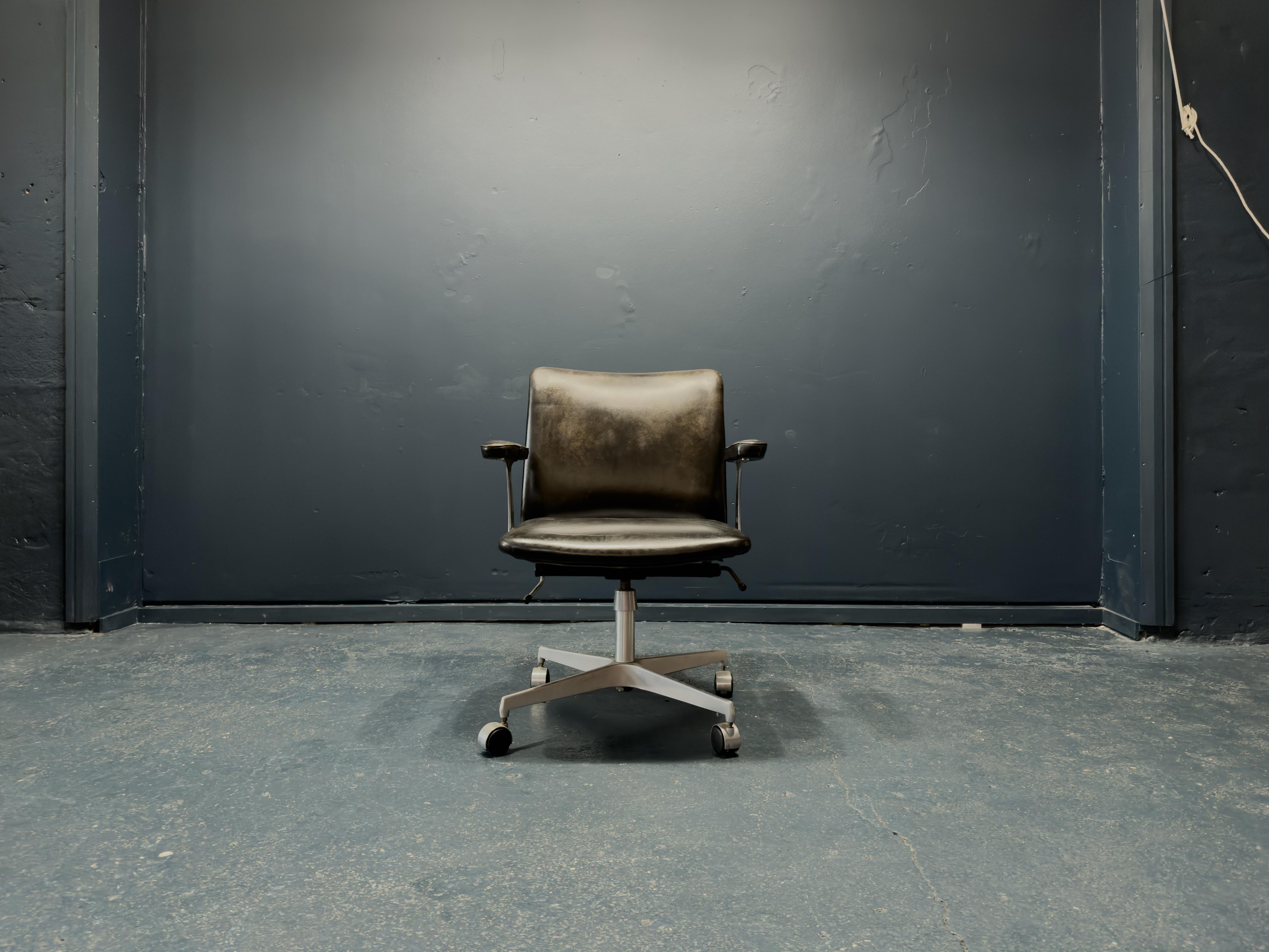Mid-Century Modern Finn Juhl Leather Desk Chair